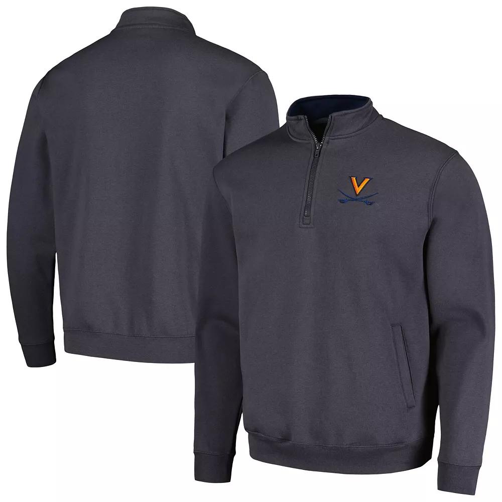 Men's Colosseum Charcoal Virginia Cavaliers Tortugas Team Logo Quarter-Zip Jacket,  Product Image