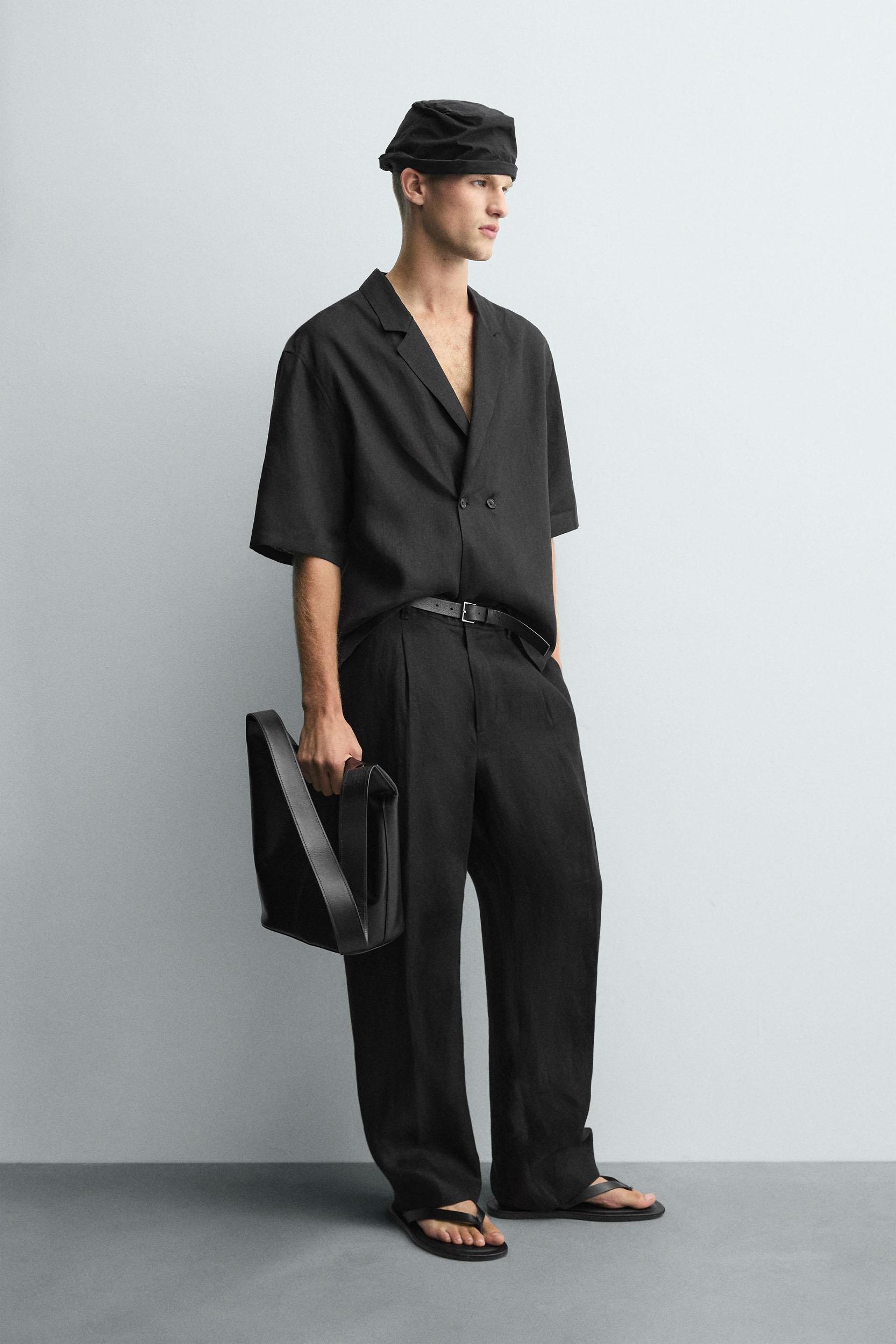 100% LINEN KIMONO SHIRT Product Image