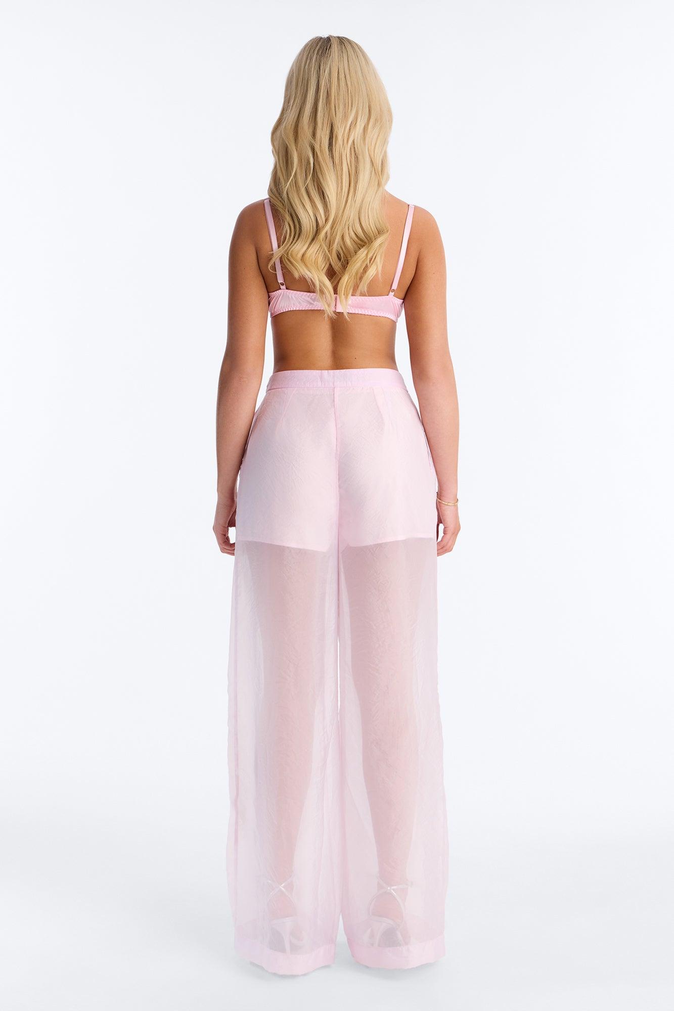 Blossom Organza Trousers - Light Pink Female Product Image