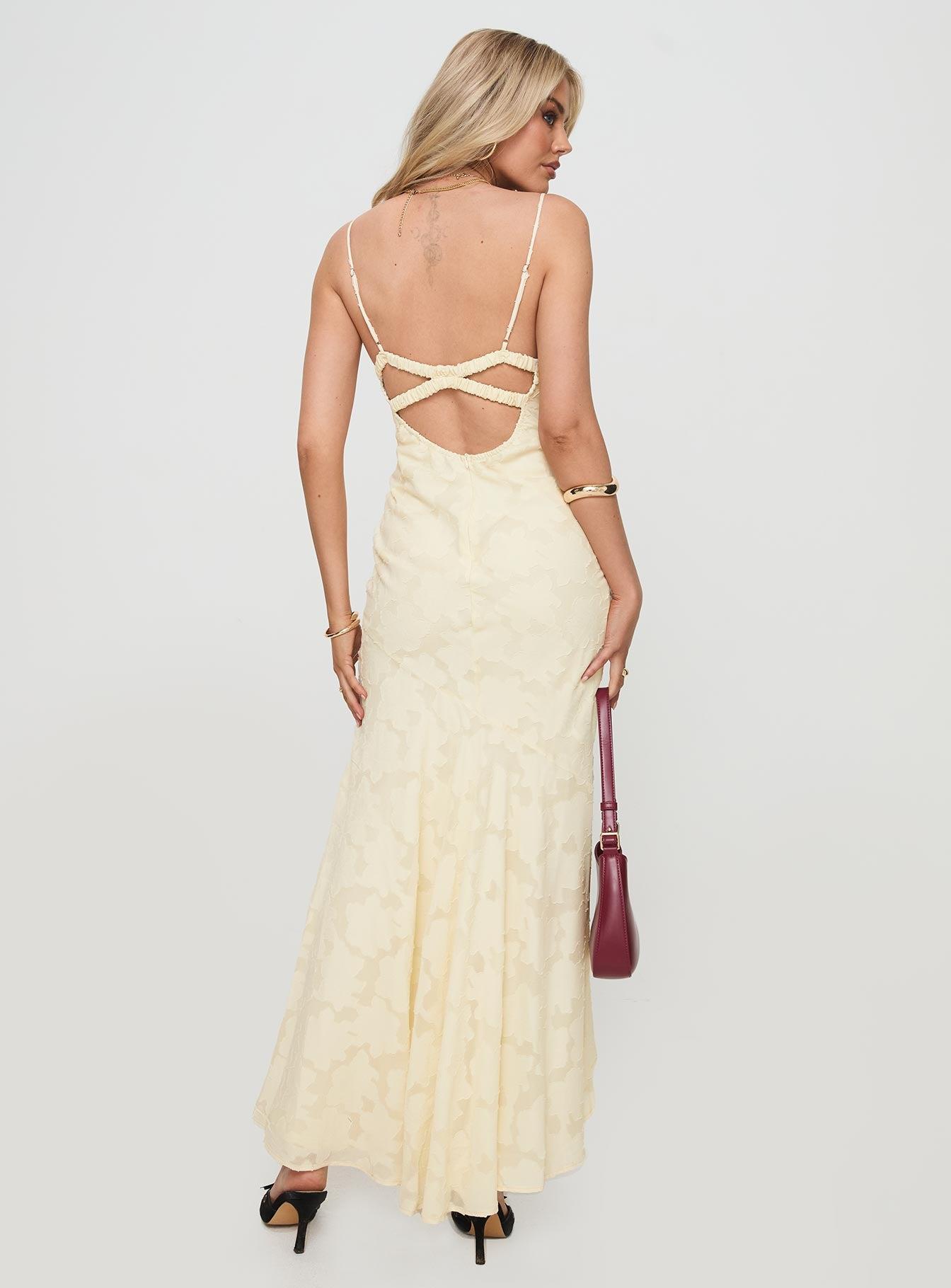 Cyrene Maxi Dress Lemon Product Image
