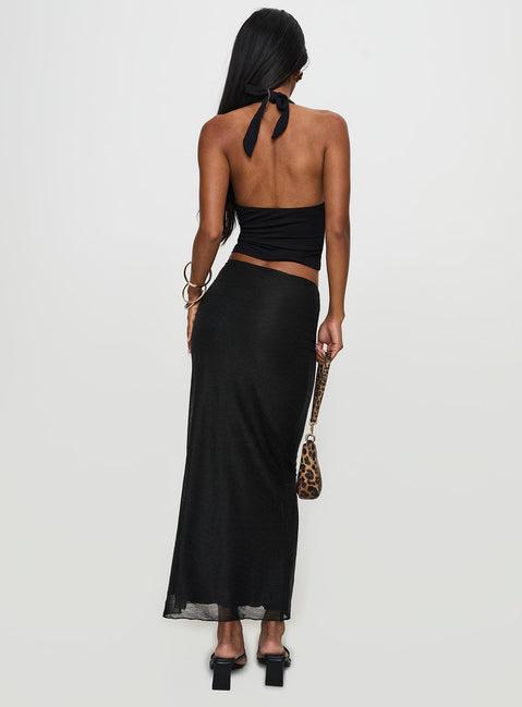 Satine Maxi Skirt Black Product Image