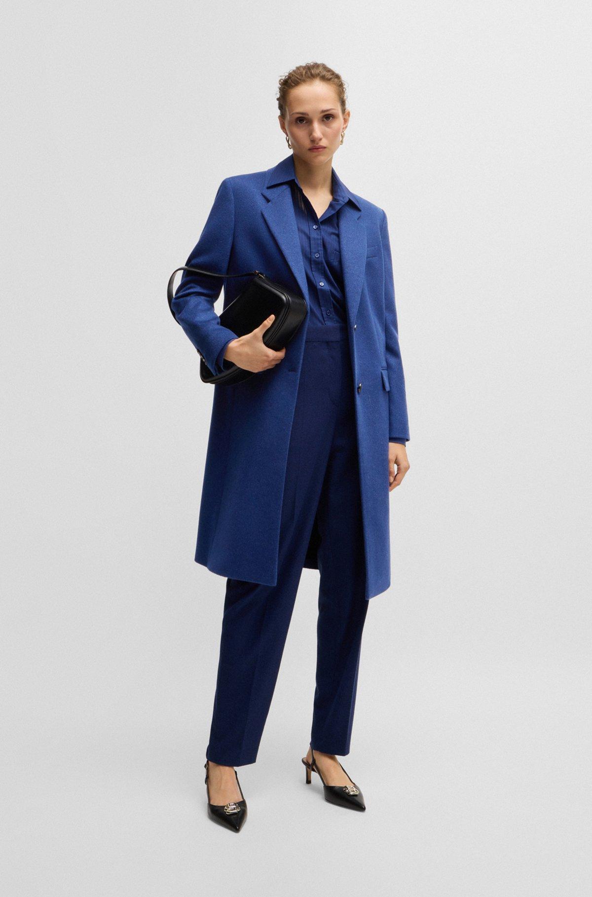 Slim-fit business coat in wool and cashmere Product Image