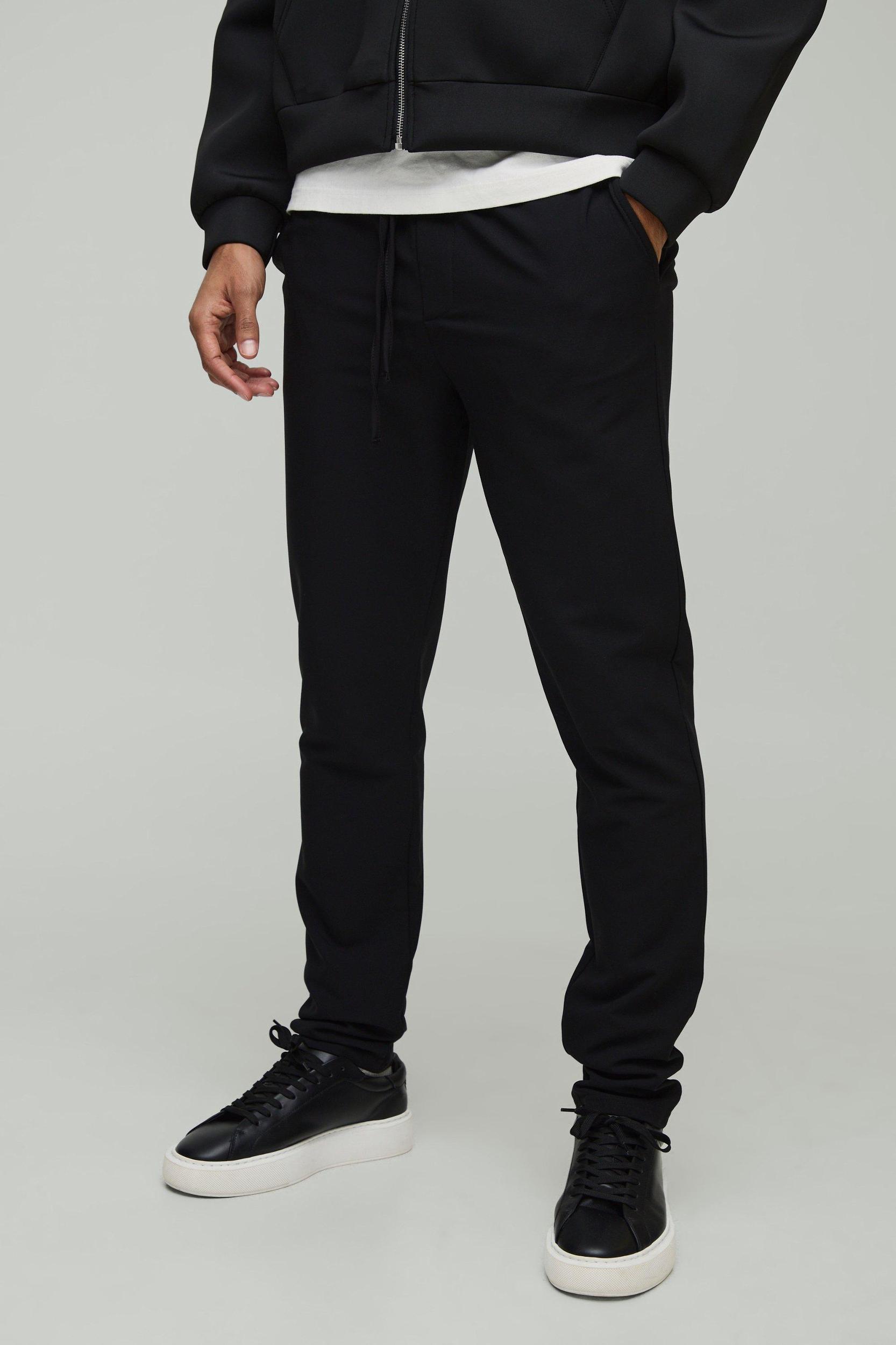 Elasticated Waist Technical Stretch Slim Pants | boohooMAN USA Product Image