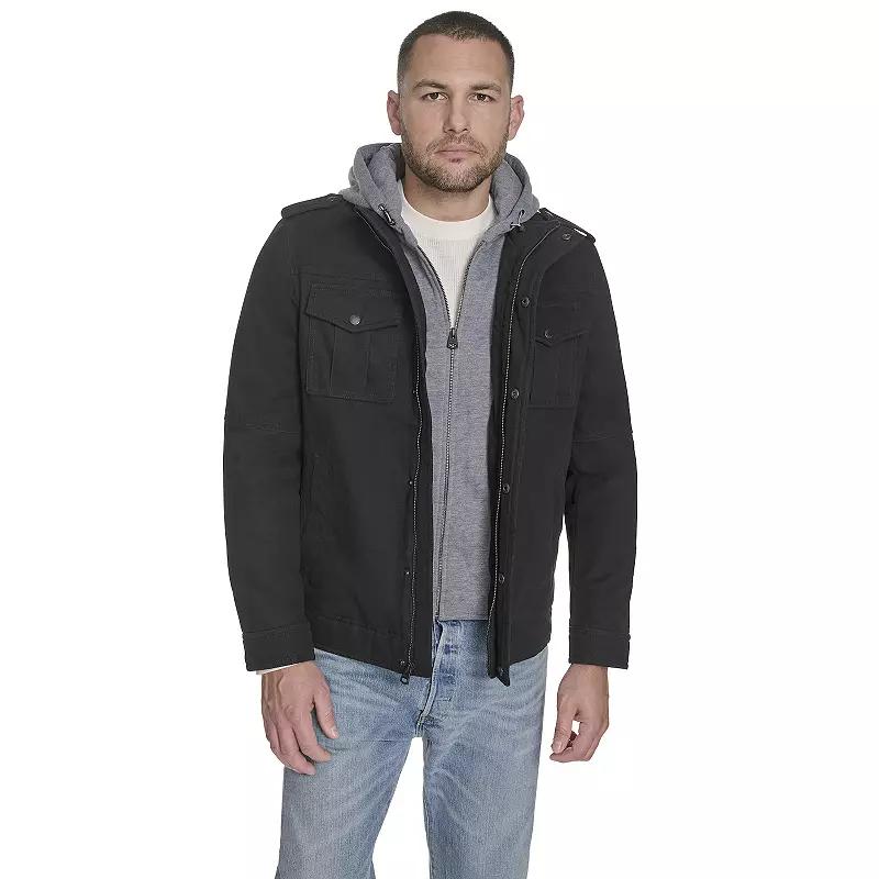 Men's Levi's® Hooded Quilt Lined Trucker Jacket,  Product Image