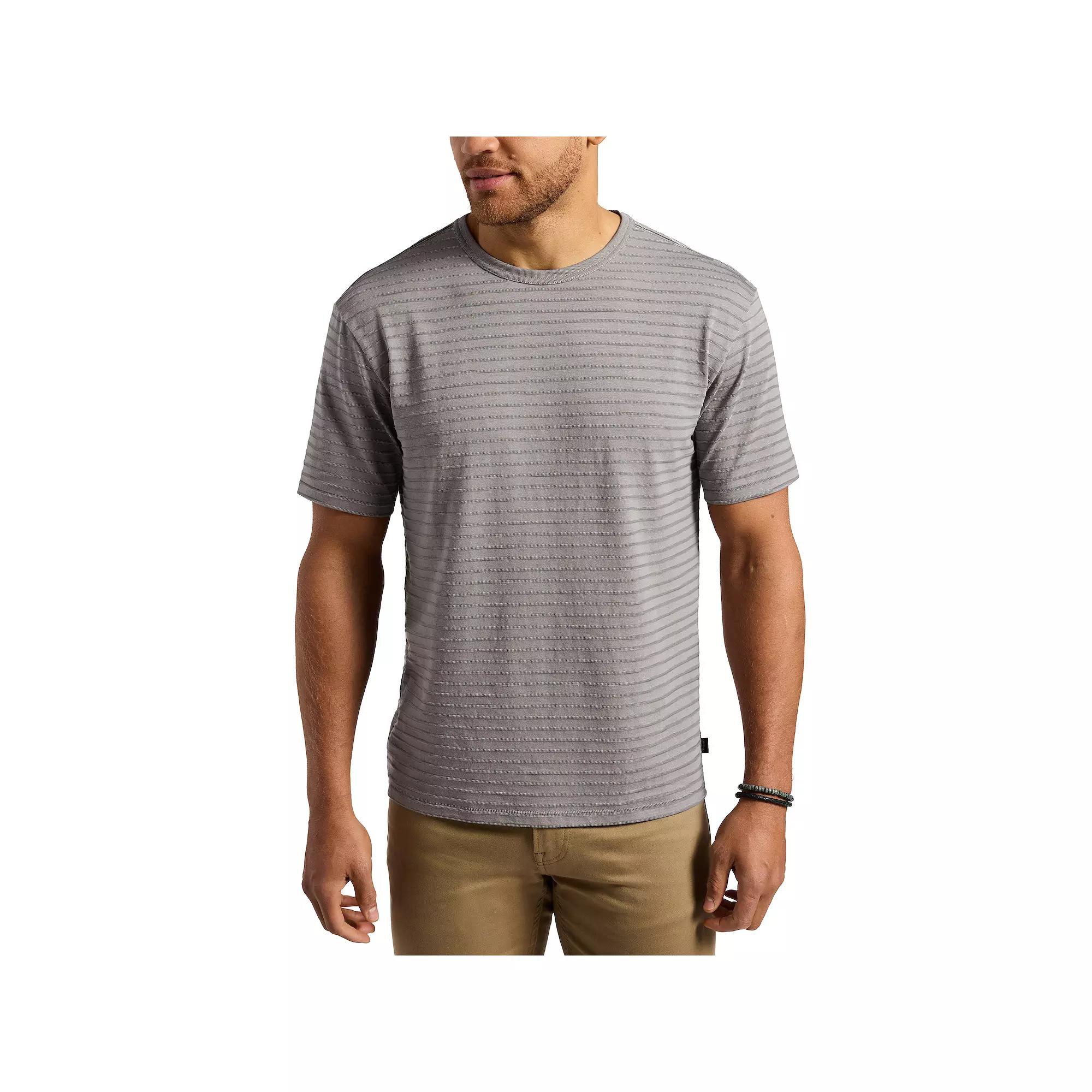 Men's Buffalo Jeans Textured Tonal Stripe Knit Tee, Size: XXL, Ardent Product Image