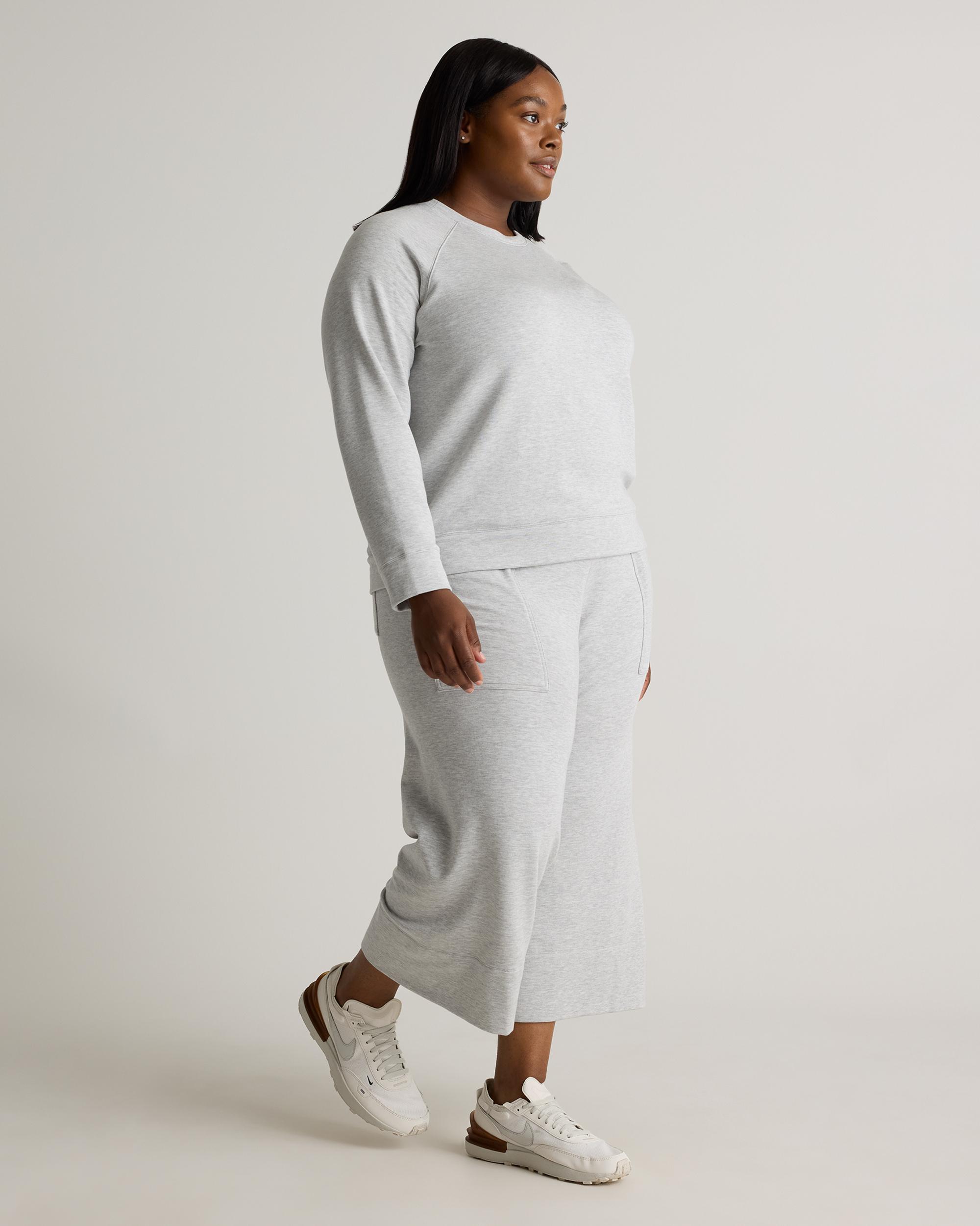 Quince | Women's SuperSoft Fleece Crew Neck Alpaca Sweater Lenzing Modal Product Image