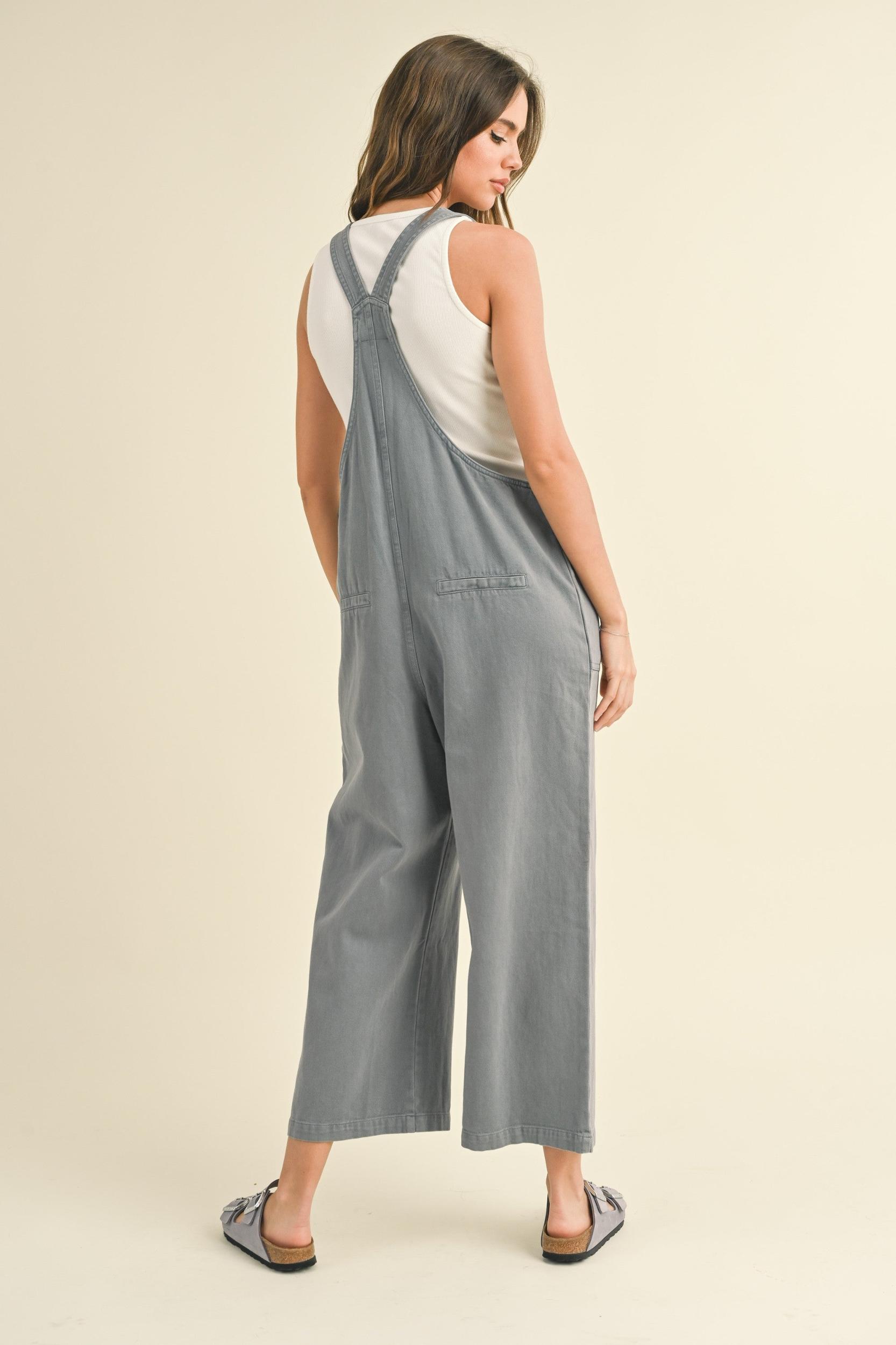 Washed Tencel Cute Jumpsuit Product Image