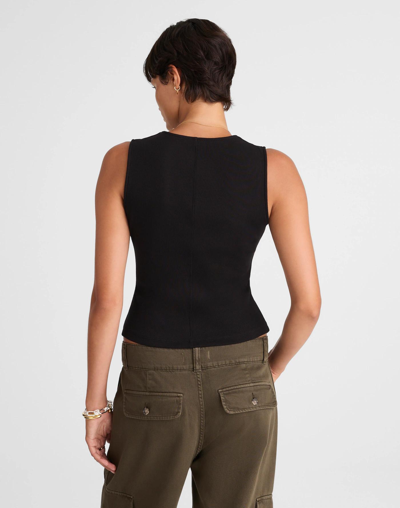 Ribbed V-Neck Vest Product Image