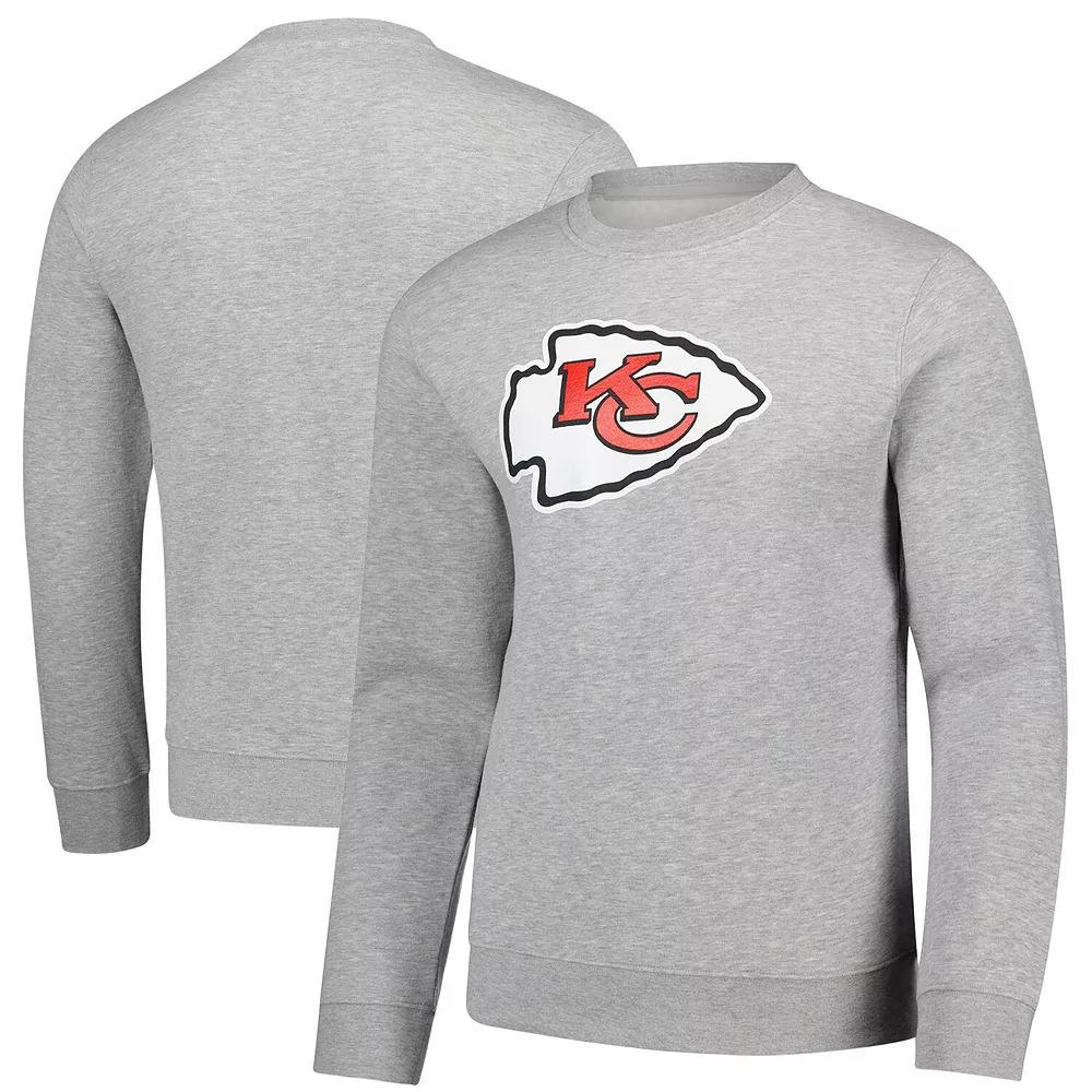 Men's Fanatics Gray Kansas City Chiefs Fleece Pullover Sweatshirt,  Product Image