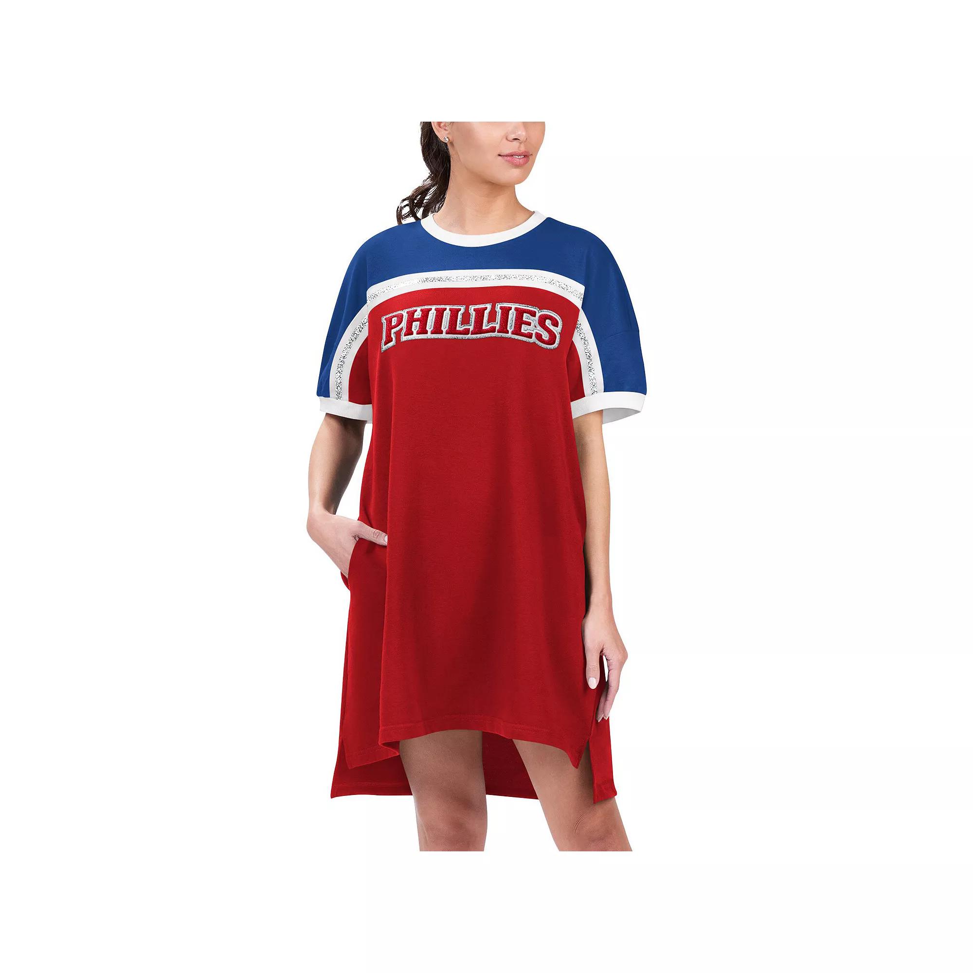 Women's G-III 4Her by Carl Banks Red/Royal Philadelphia Phillies Circus Catch Sneaker Dress, Size: Small Product Image