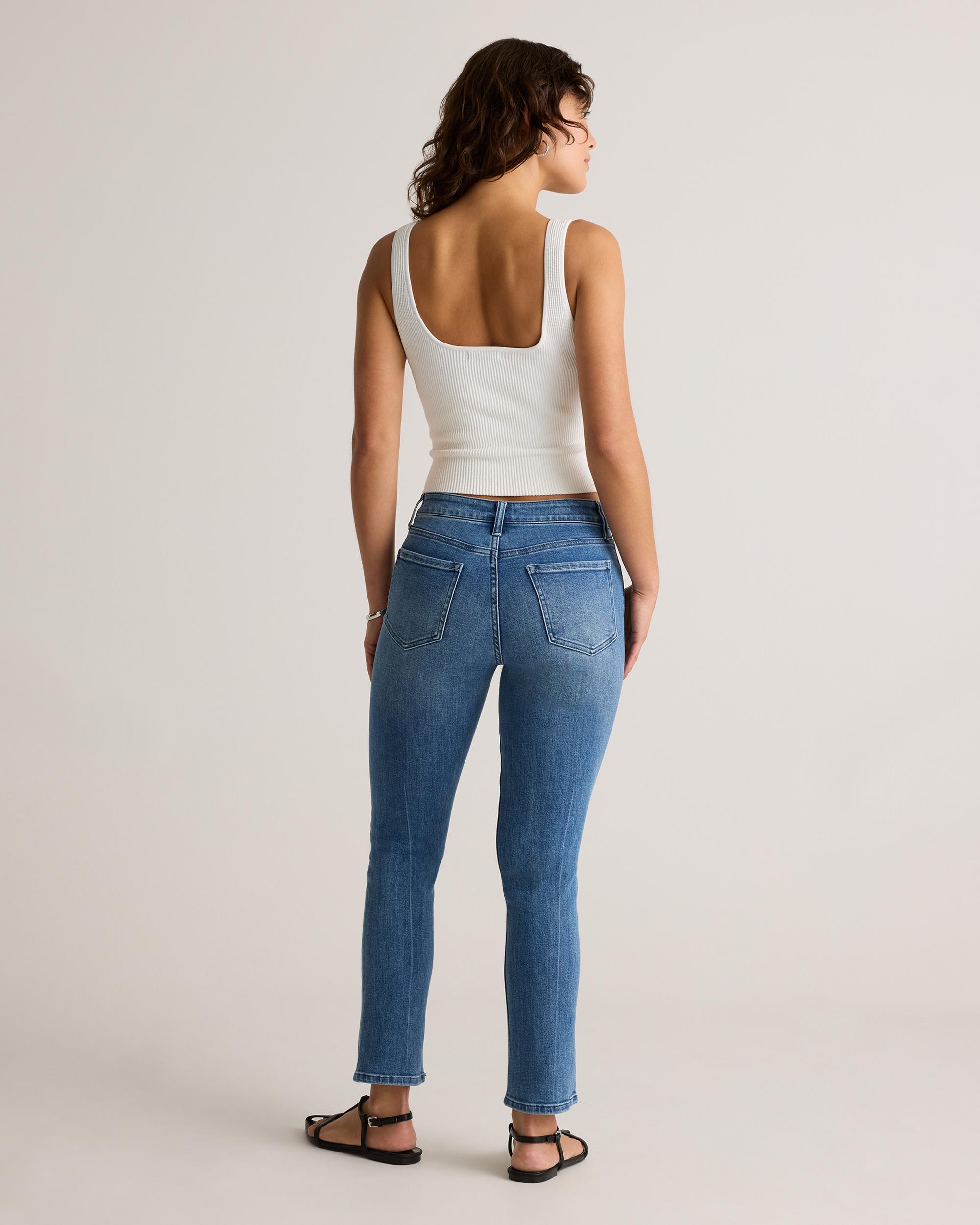 Quince | Women's Luna Stretch Slim Straight Jeans Organic Cotton Product Image