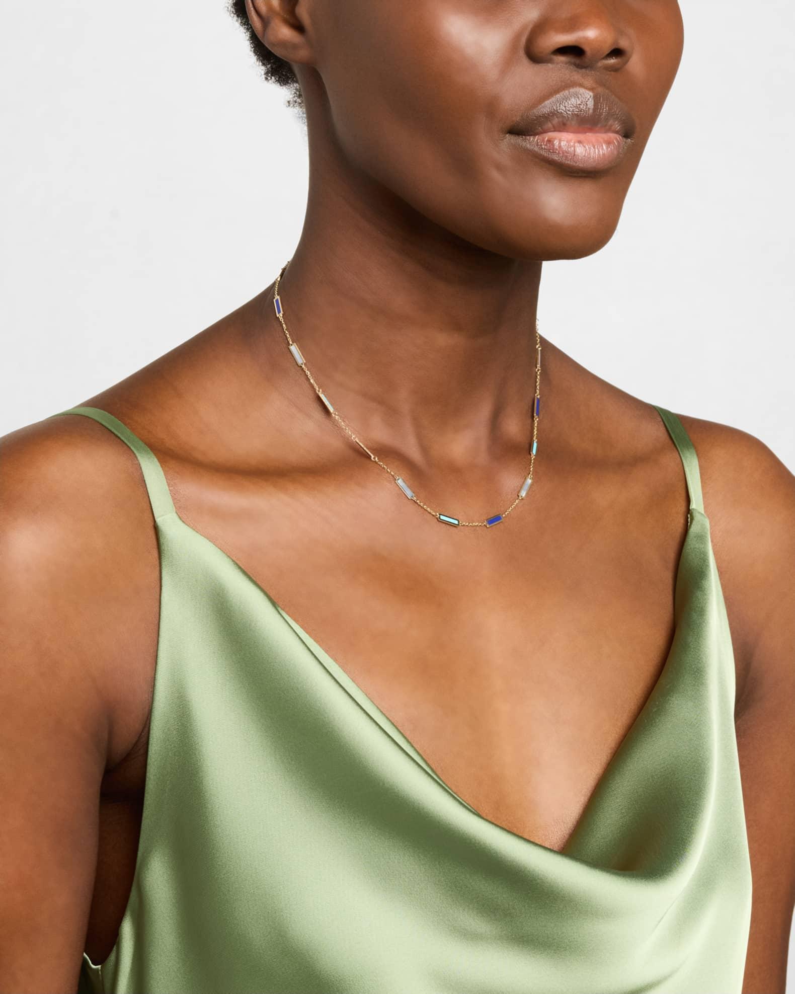 14K Yellow Gold 17-Station Inlay Necklace  Product Image