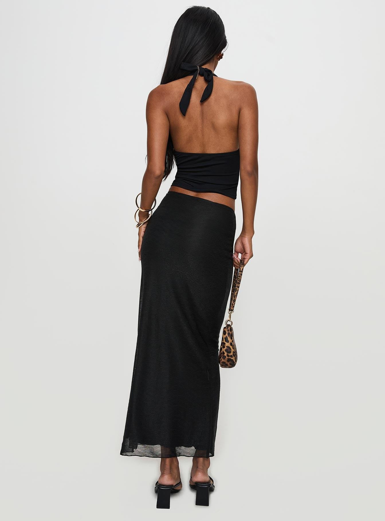 Satine Maxi Skirt Black Product Image