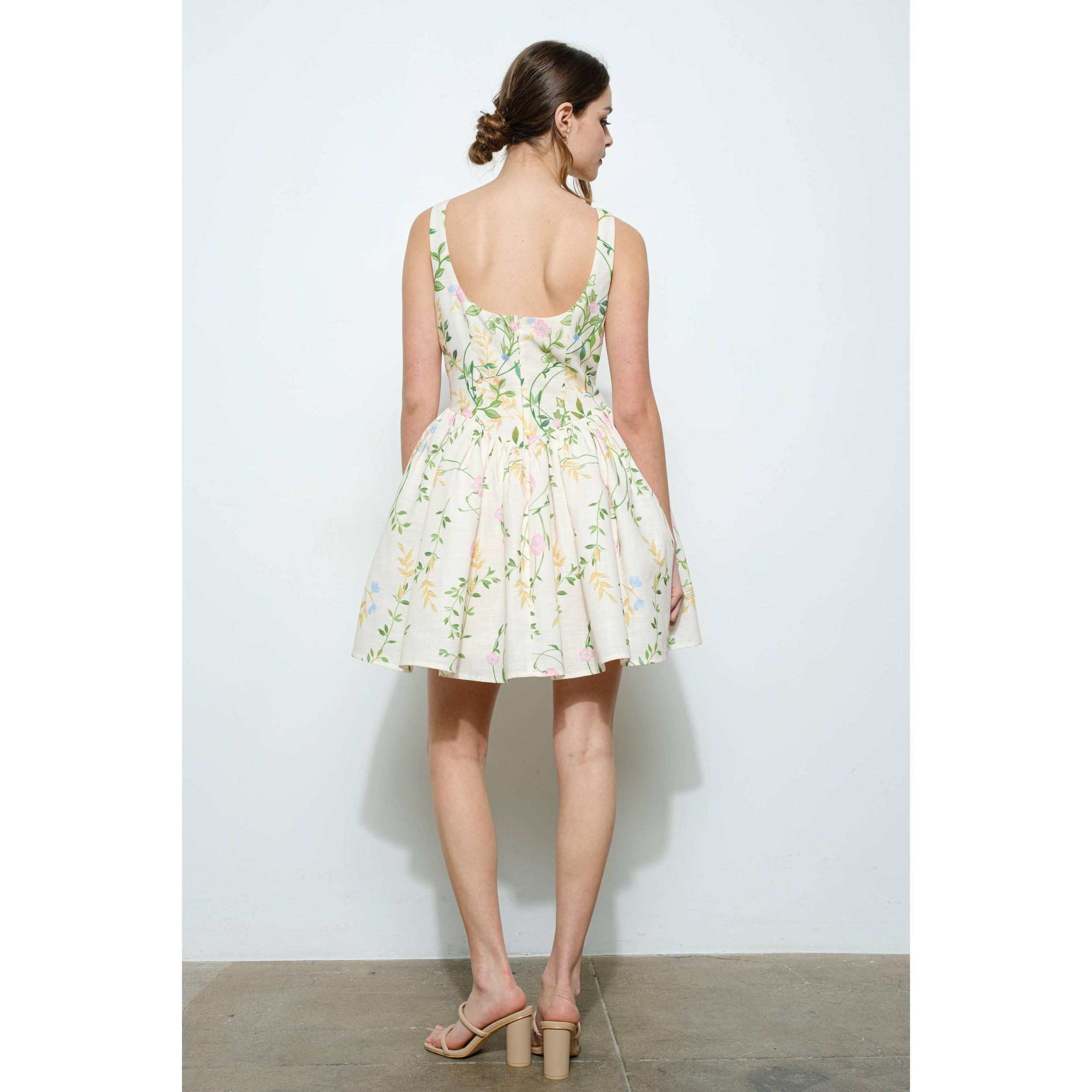 Adeline Flare Mini Dress Product Image