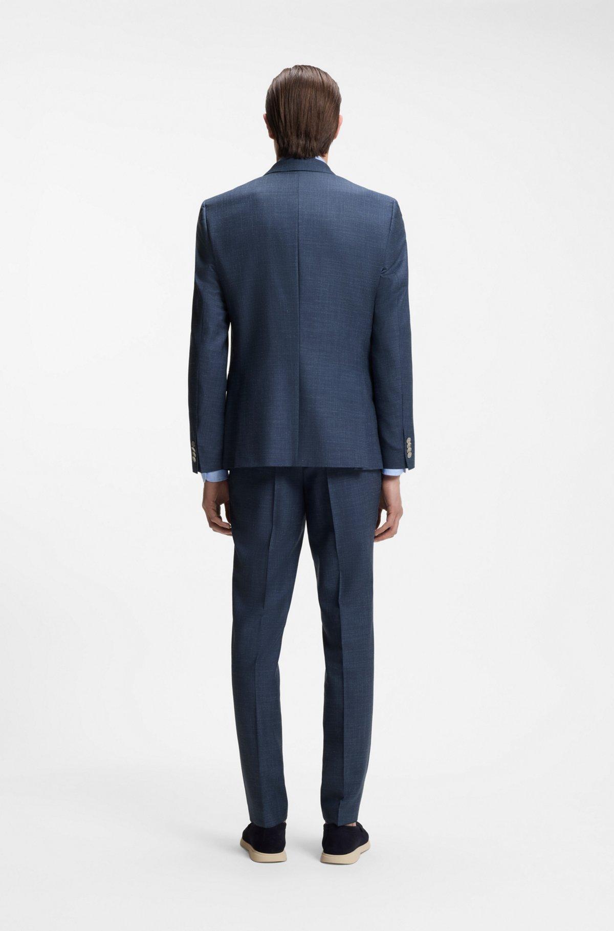 Slim-fit jacket in virgin wool, silk and linen Product Image
