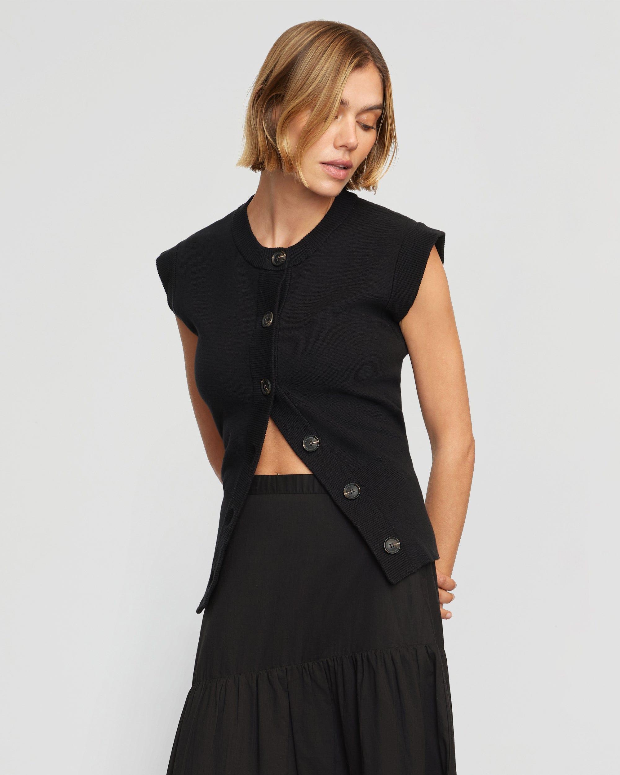 Solea Button Knit Vest Product Image