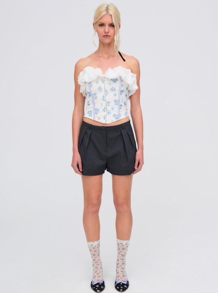 Evelyn Corset Top — Blue Product Image