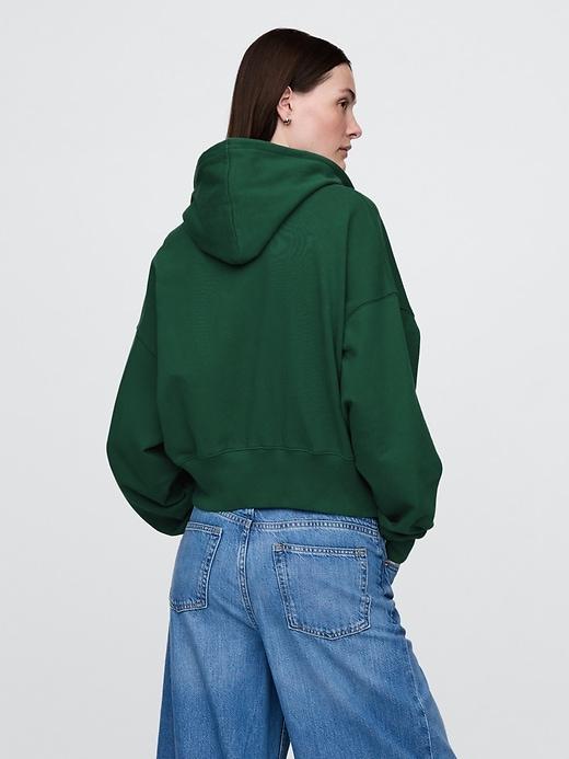 French Terry Oversized Zip Wedge Hoodie Product Image