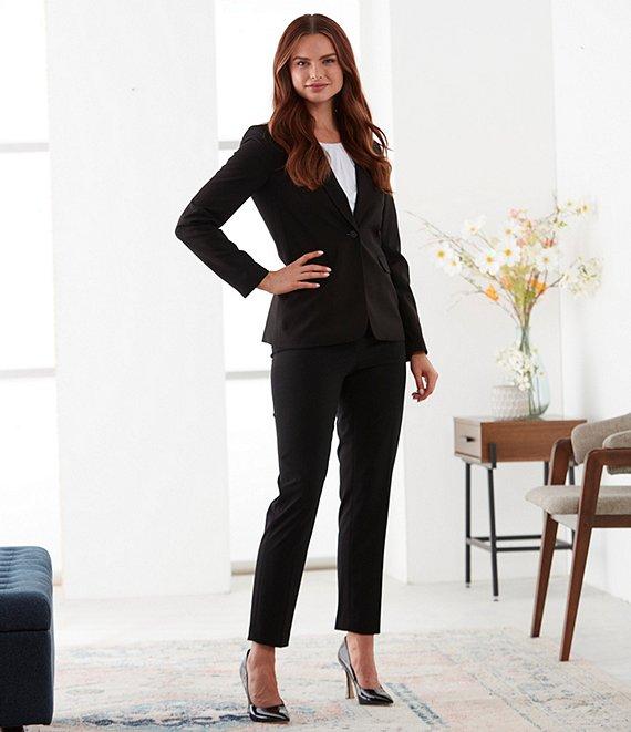 Calvin Klein Notch Lapel Long Sleeve One Button Jacket Product Image