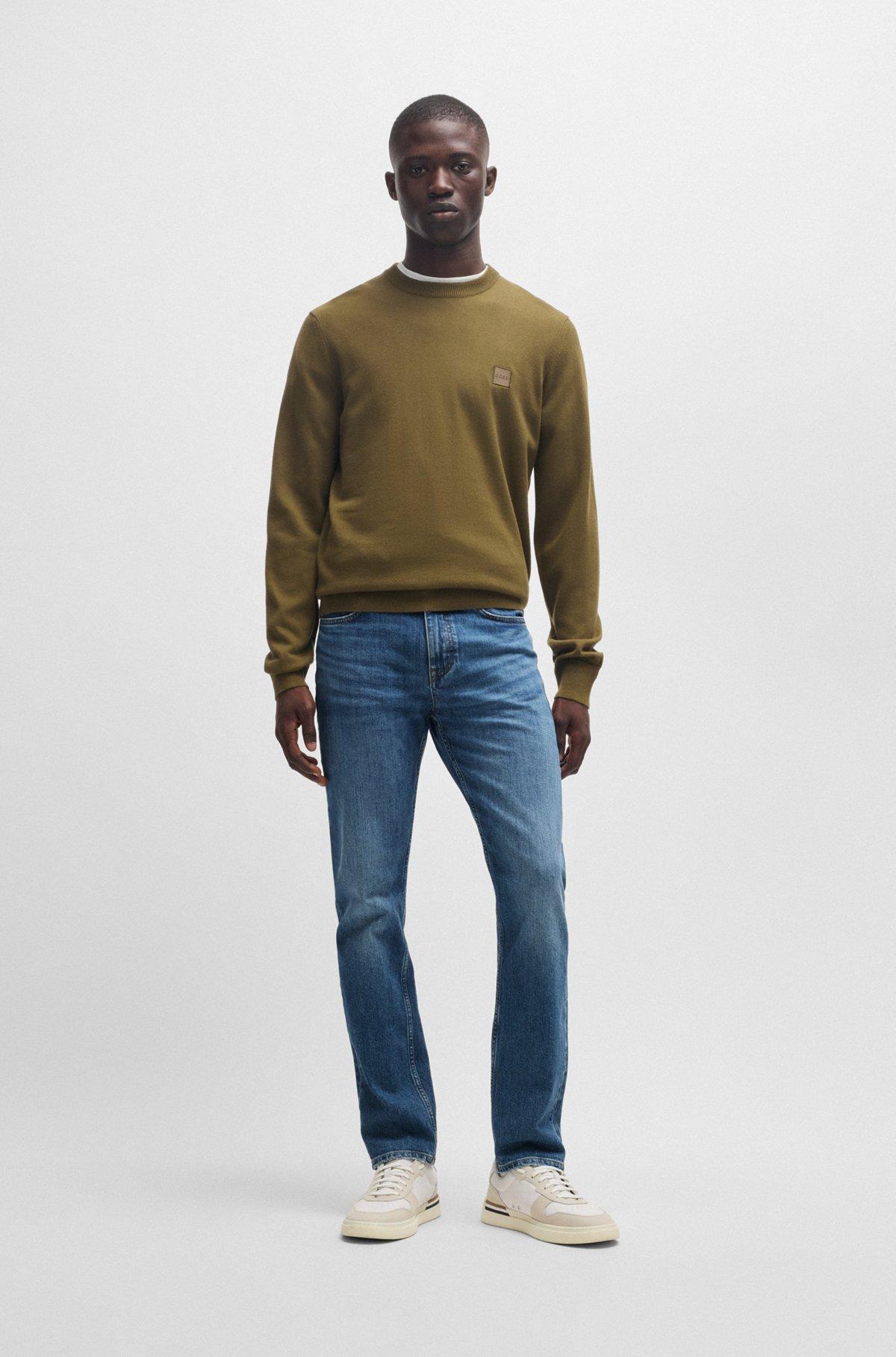 BOSS - Delaware slim-fit jeans in blue comfort-stretch denim - Blue Product Image