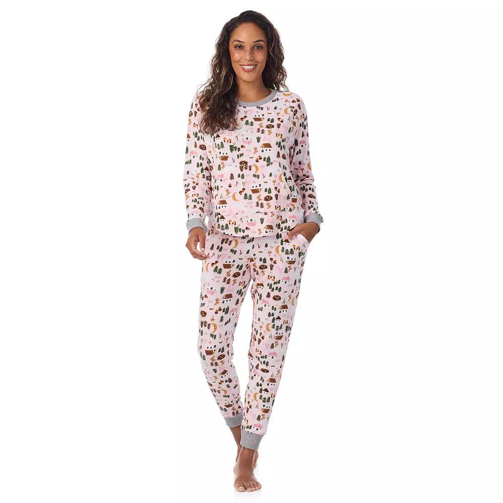 Women's Cuddl Duds® Sweater Knit Pajama Top & Pajama Jogger Set,  Product Image