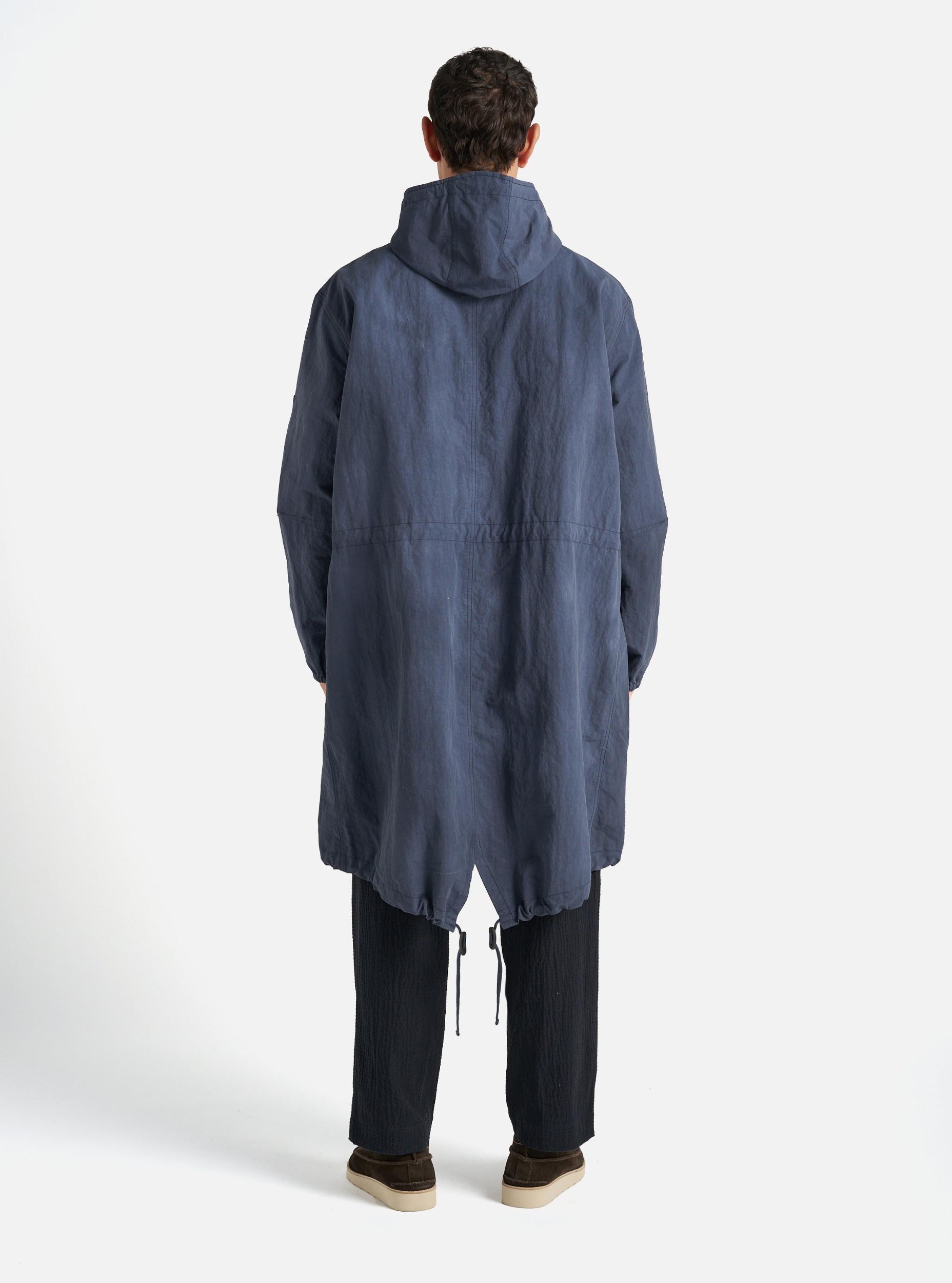 Universal Works Beach Parka in Navy Recycled Splash Nylon Product Image