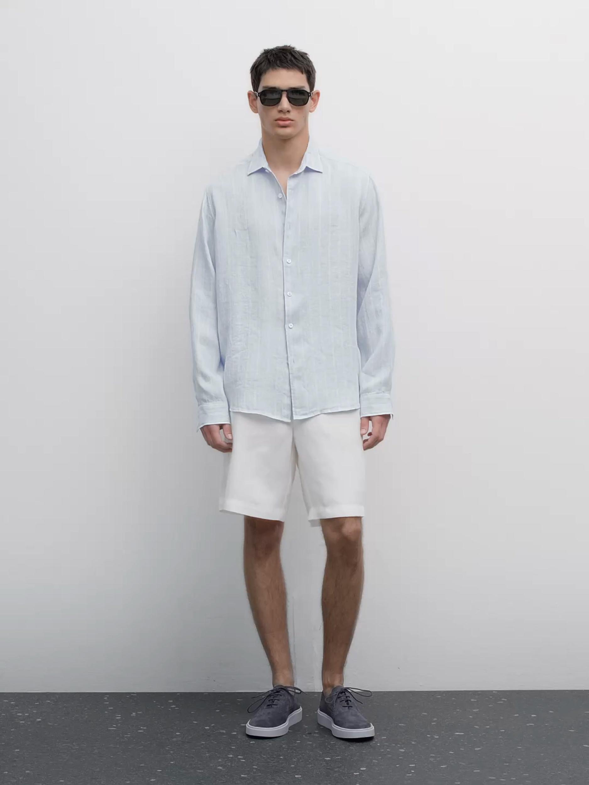 Regular fit double-stripe shirt Product Image