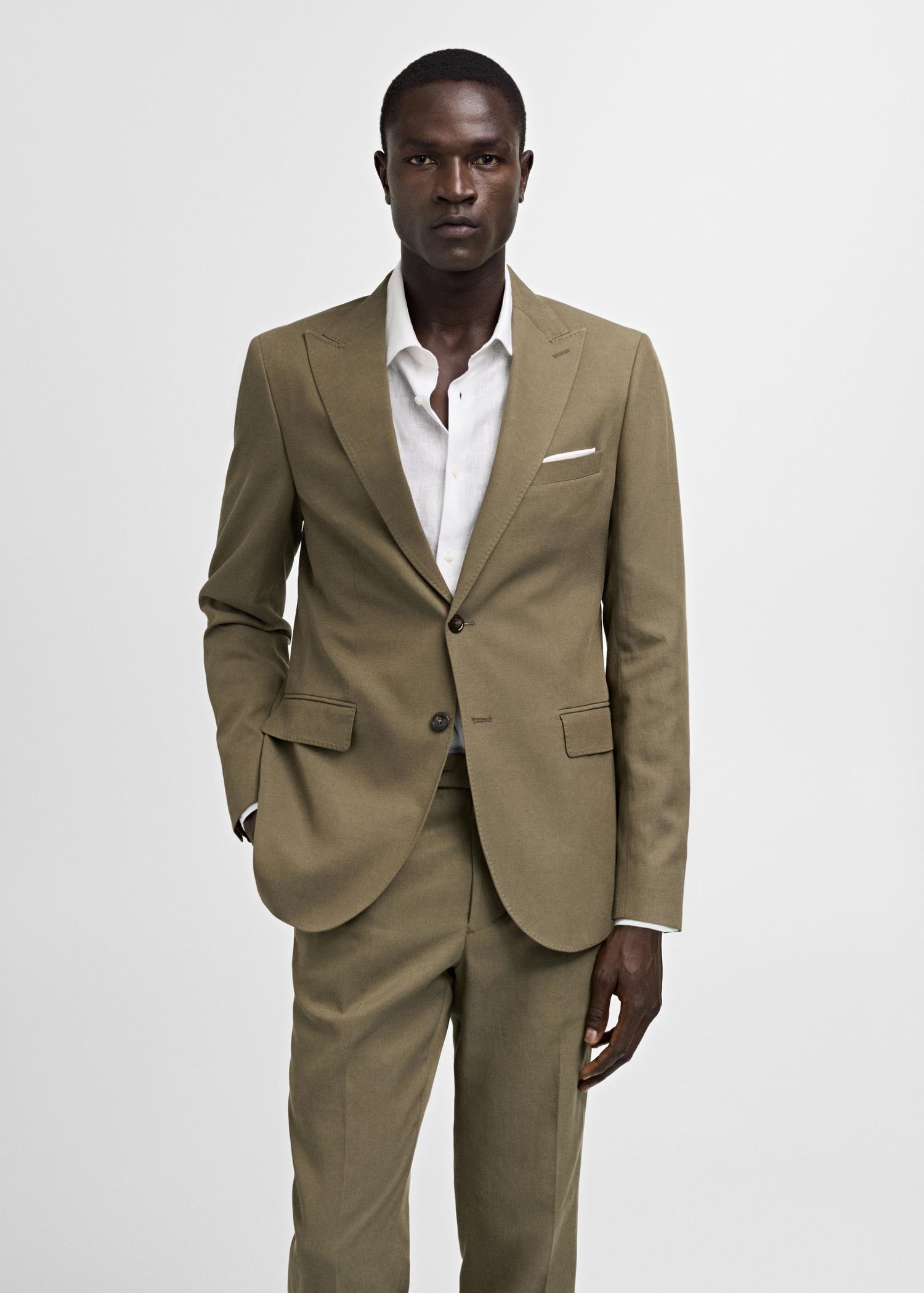 Slim-fit Tencel™ blend suit jacket - Men | MANGO USA Product Image