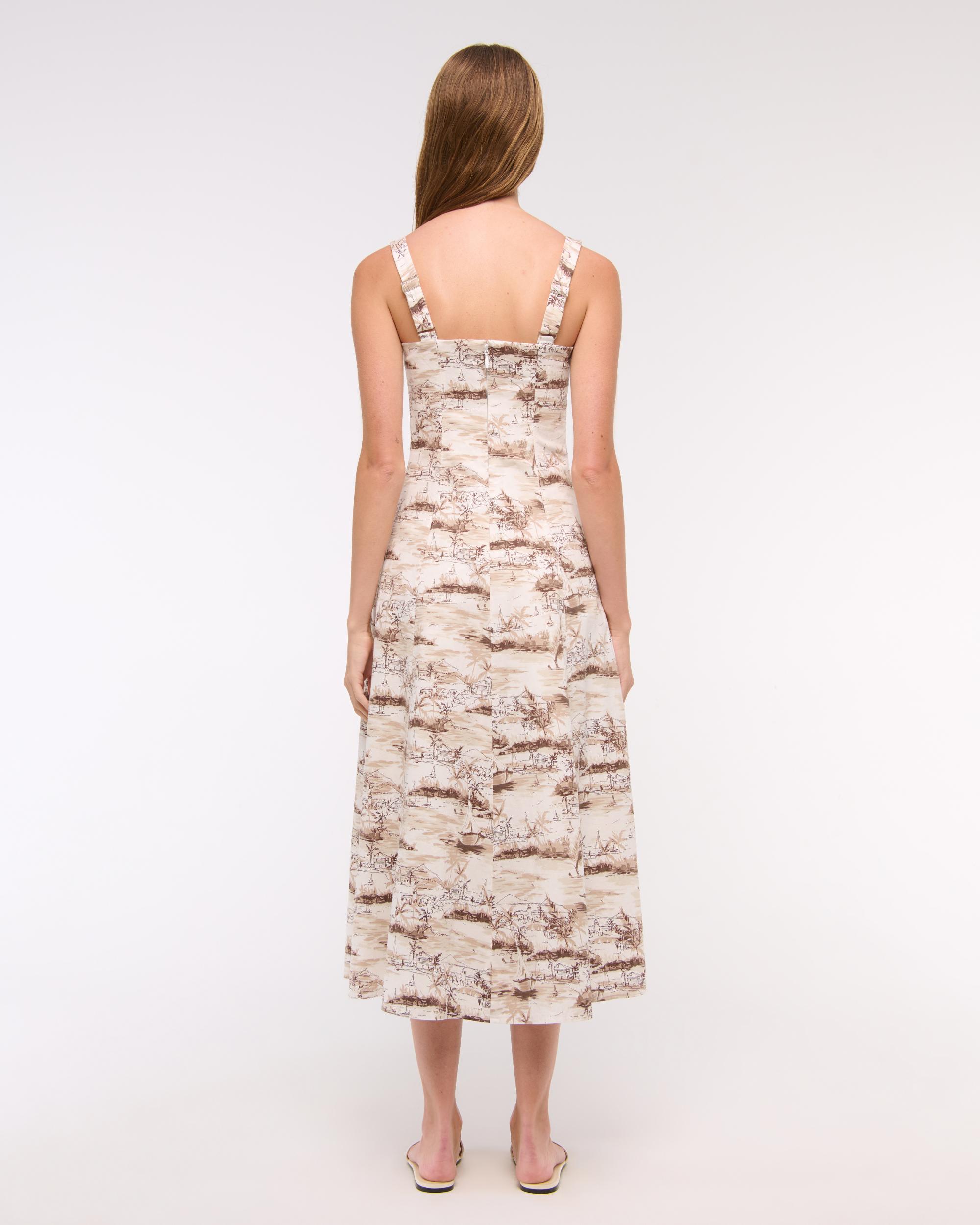 The A&F Mila Stretch Midi Dress Product Image