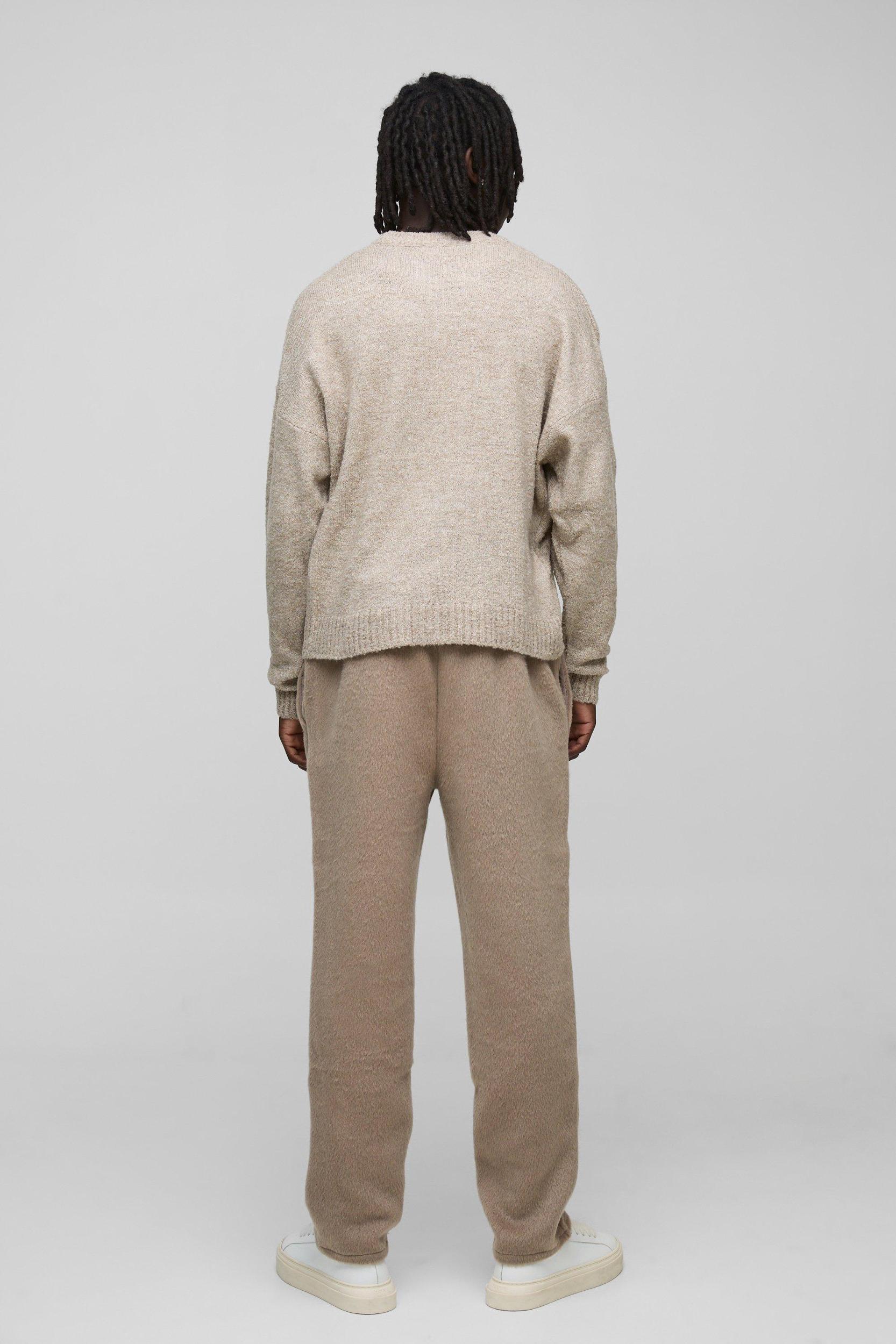 Boxy Boucle Knit Extended Neck Sweater | boohooMAN USA Product Image