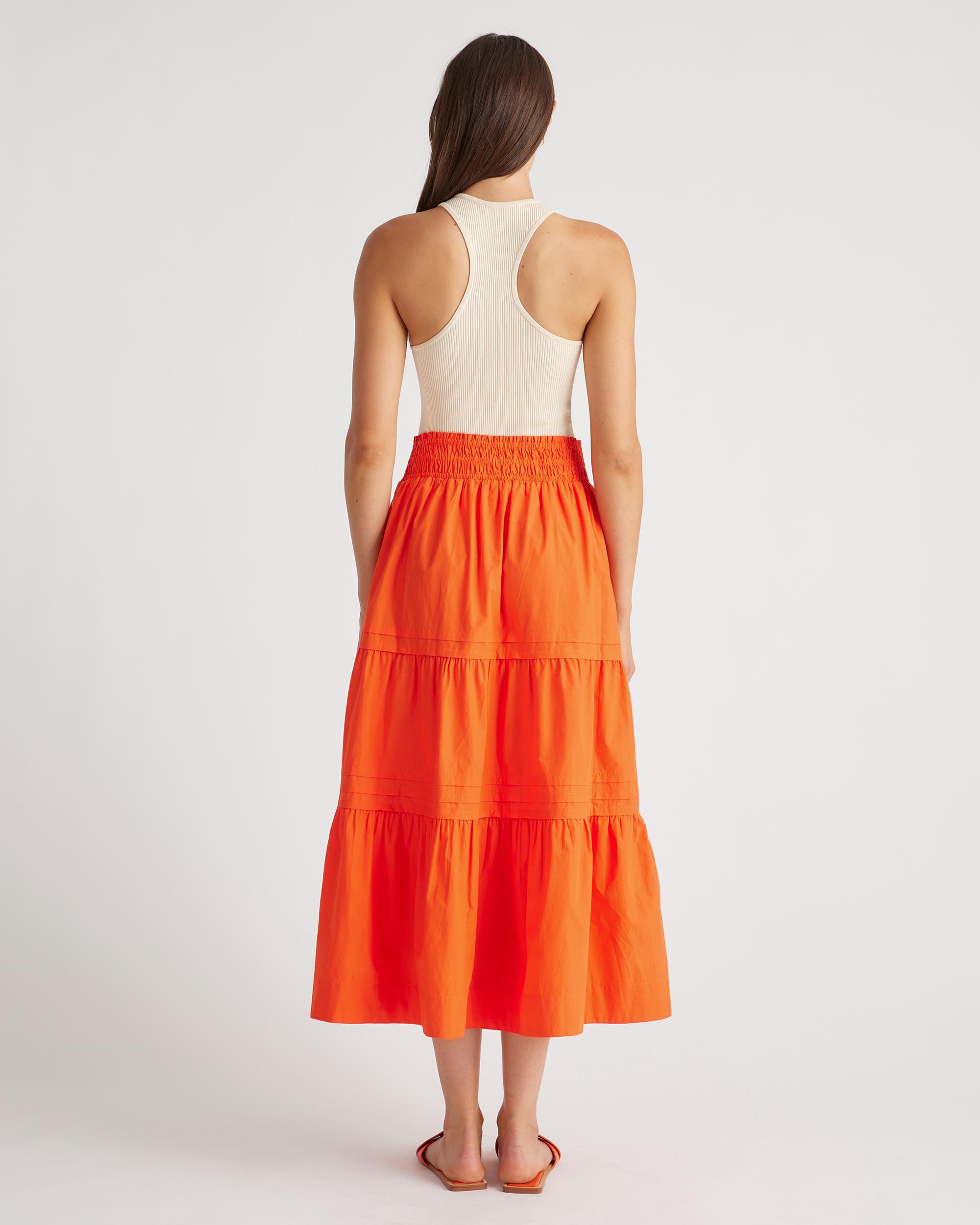 Quince | Women's Poplin Tiered Maxi Skirt Organic Cotton Product Image