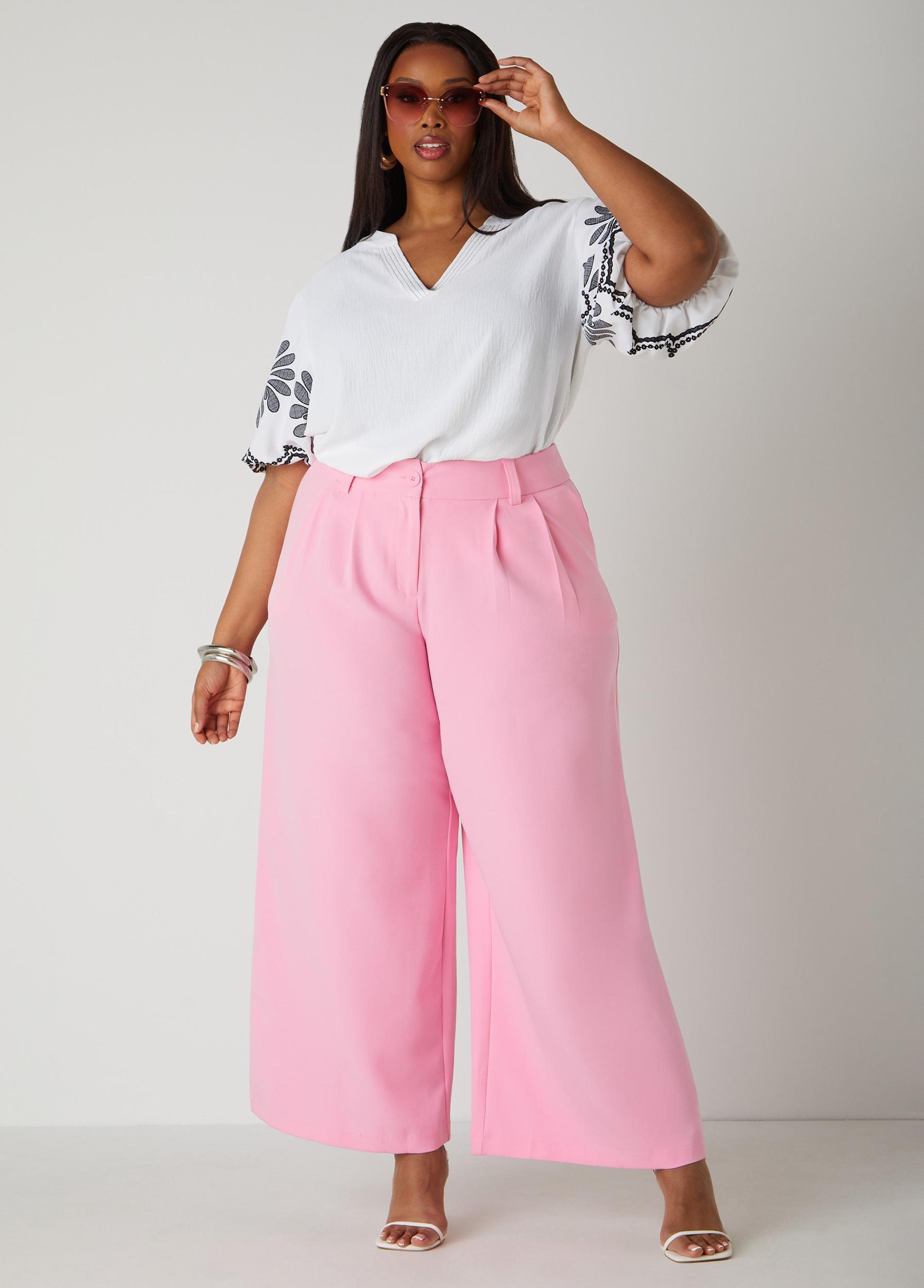 Pleated Wide Leg Trousers Product Image
