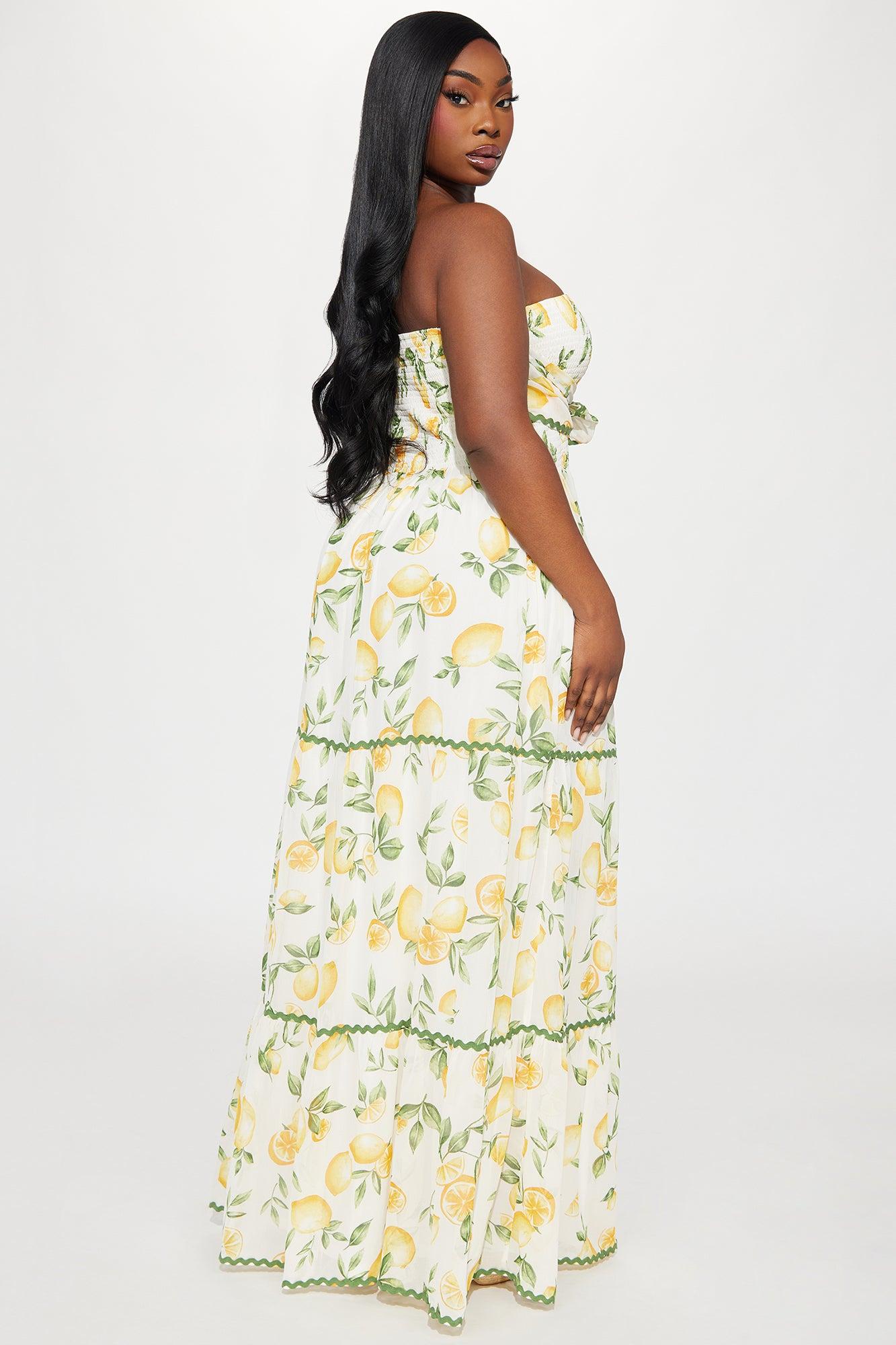 Selena Chiffon Maxi Dress - White/combo Product Image