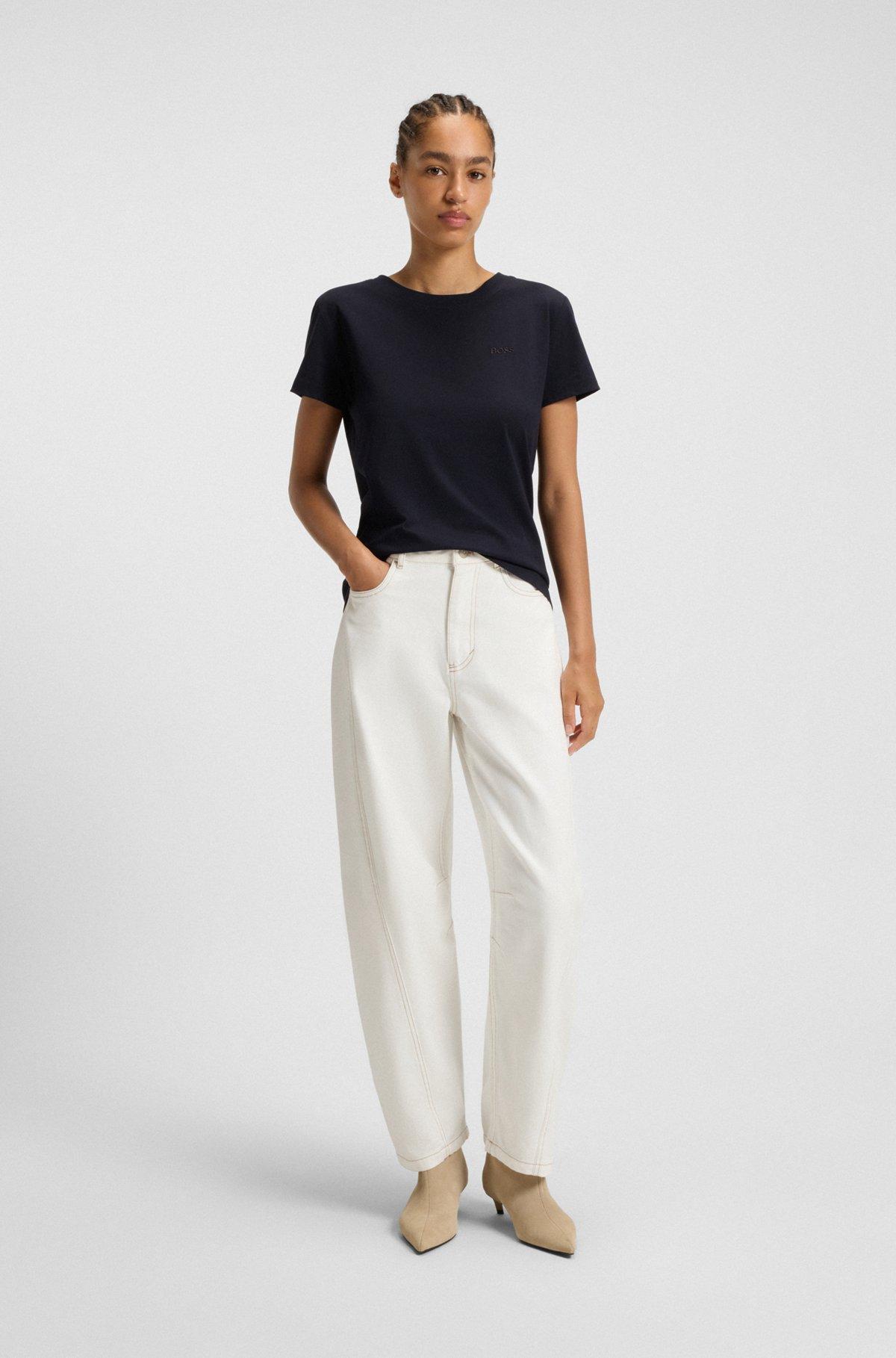 Cotton-jersey T-shirt with logo detail Product Image