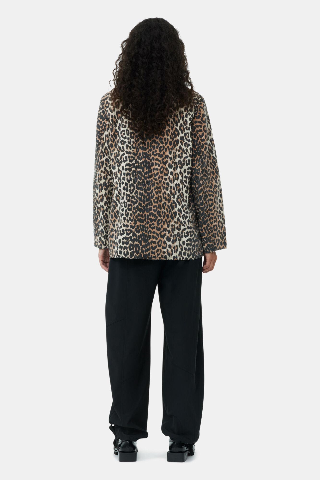 Leopard Cotton Canvas Jacket Product Image