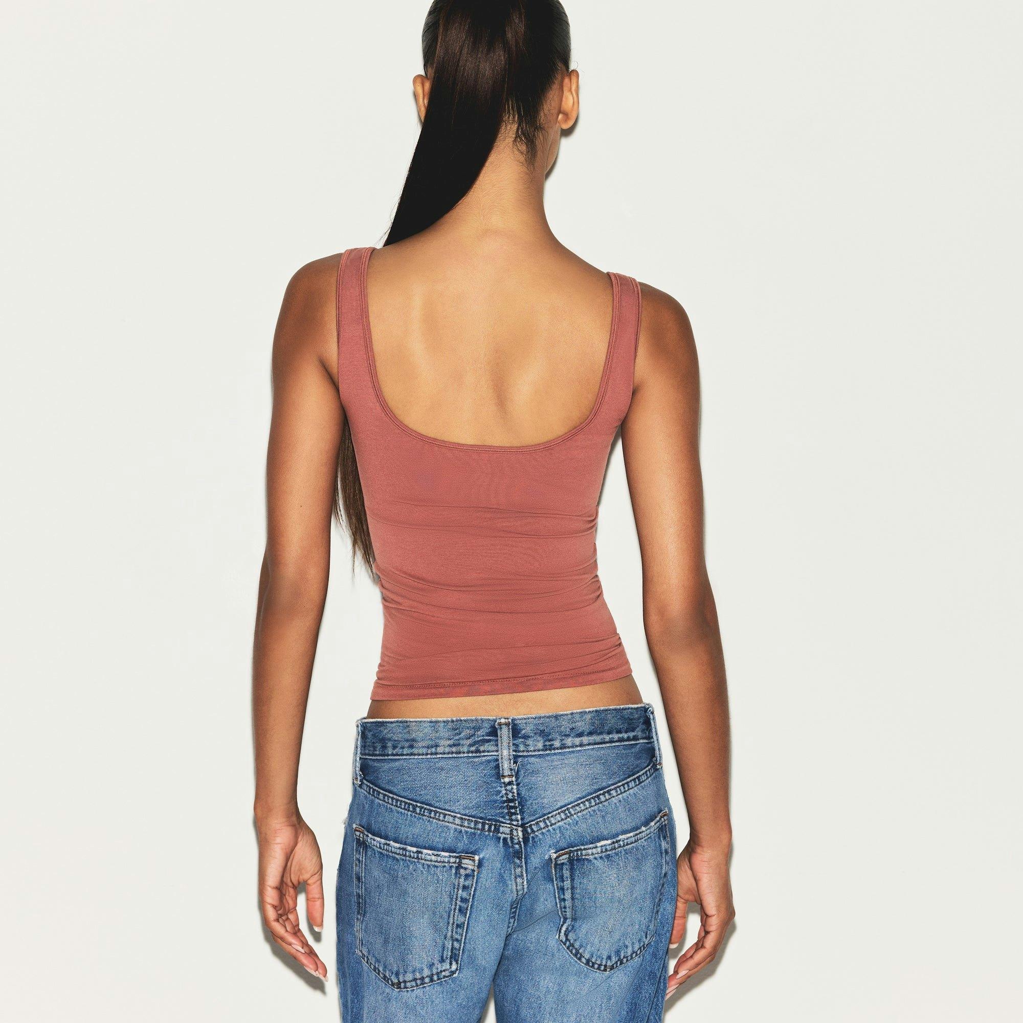 COTTON JERSEY TANK | REDWOOD Product Image