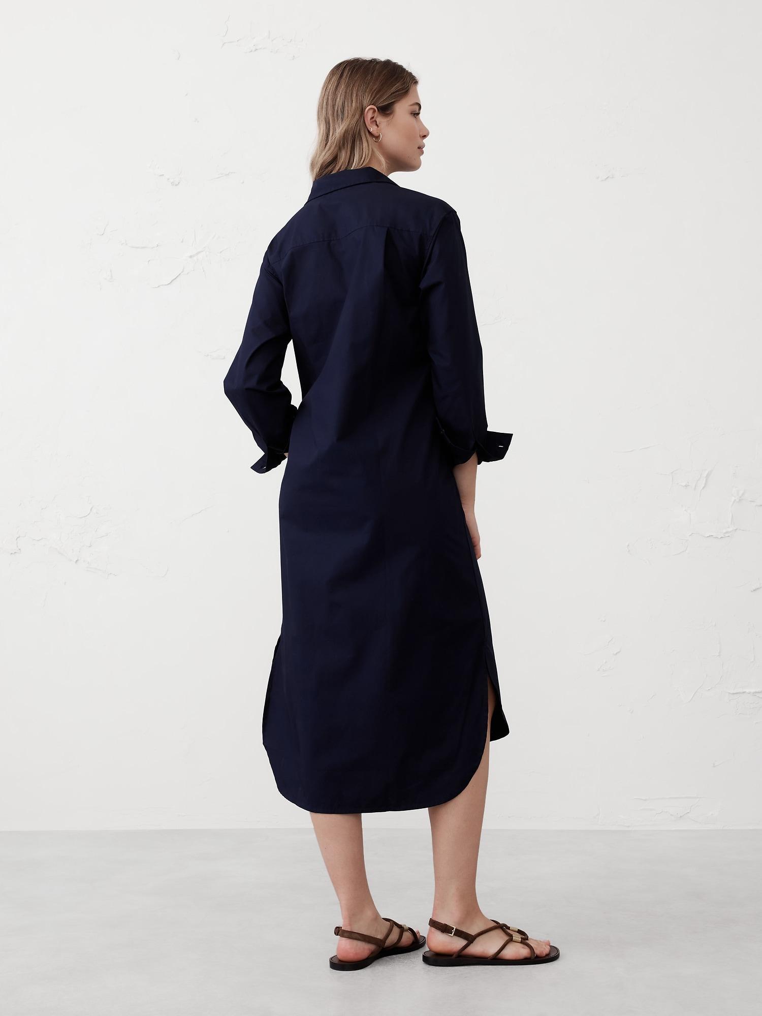 Midi Poplin Shirtdress Product Image
