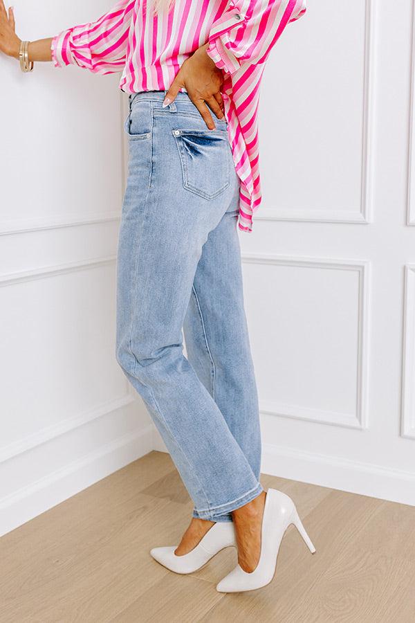 The Naomi High Waist Relaxed Straight Leg Jean Product Image