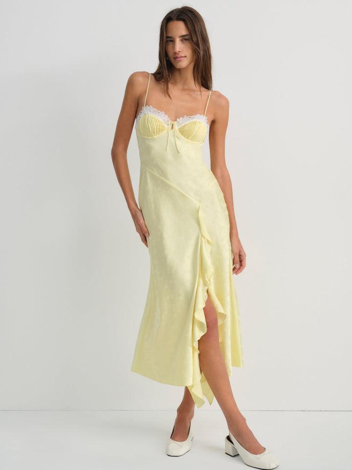Chania Midi Dress — Yellow Product Image