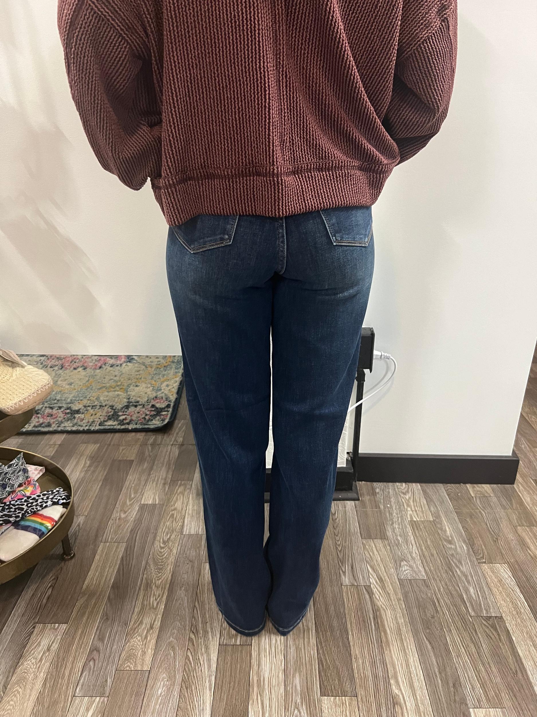 Women's Judy Blue High Waist Tummy Control Top Dark Wash Jeans Product Image