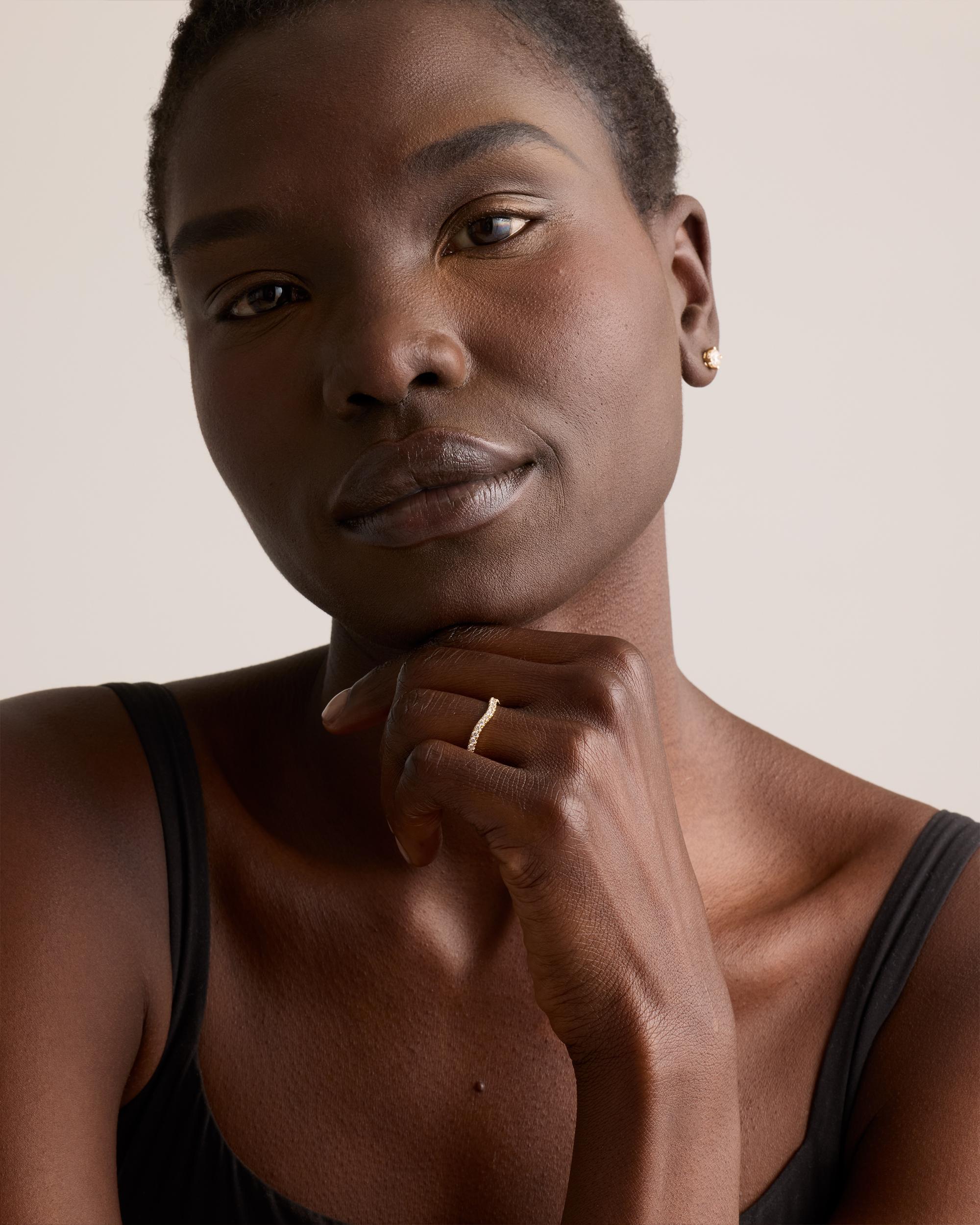 Quince | Women's Diamond Contoured Band Rings Product Image