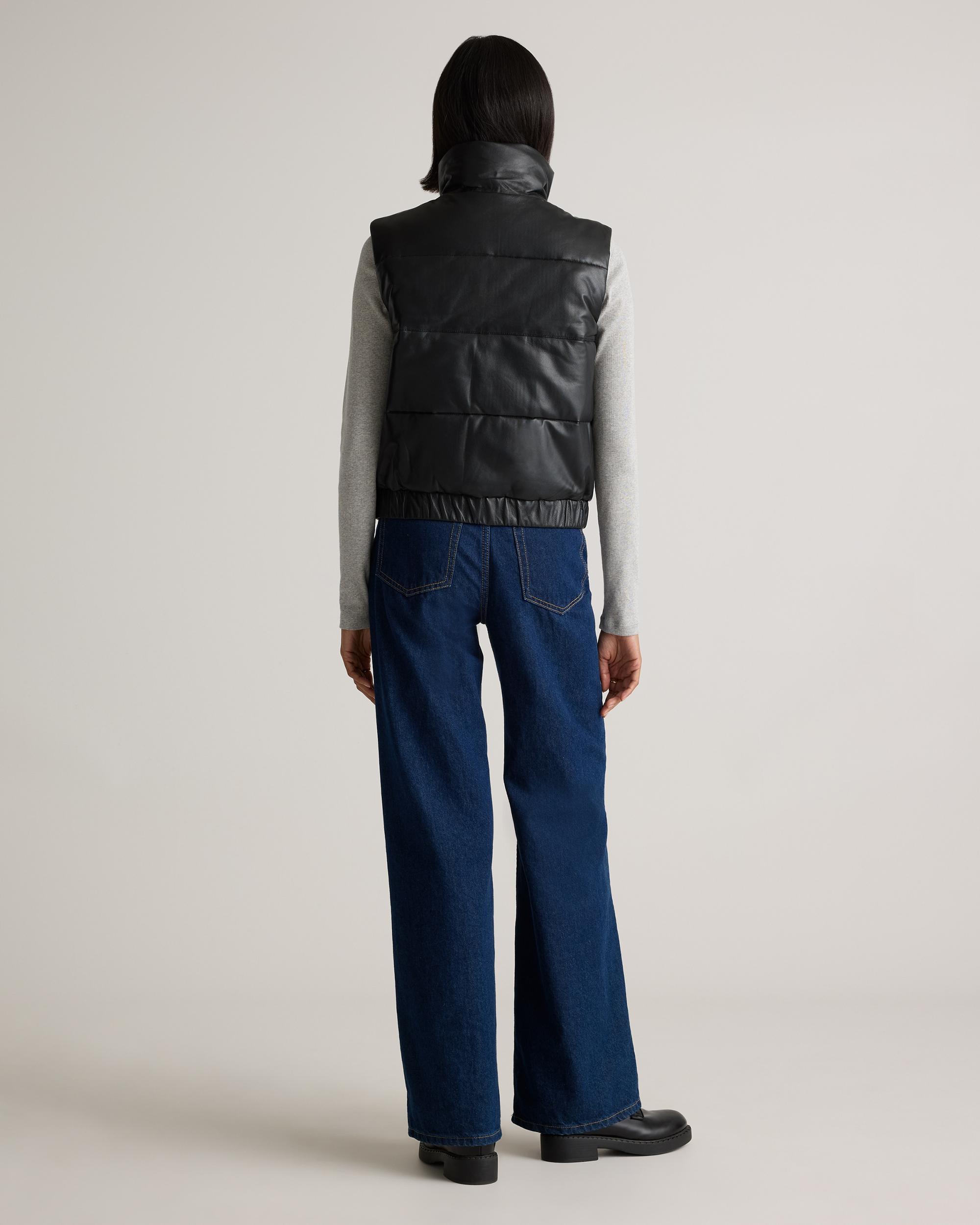 Quince | Women's Puffer Vest Leather Product Image