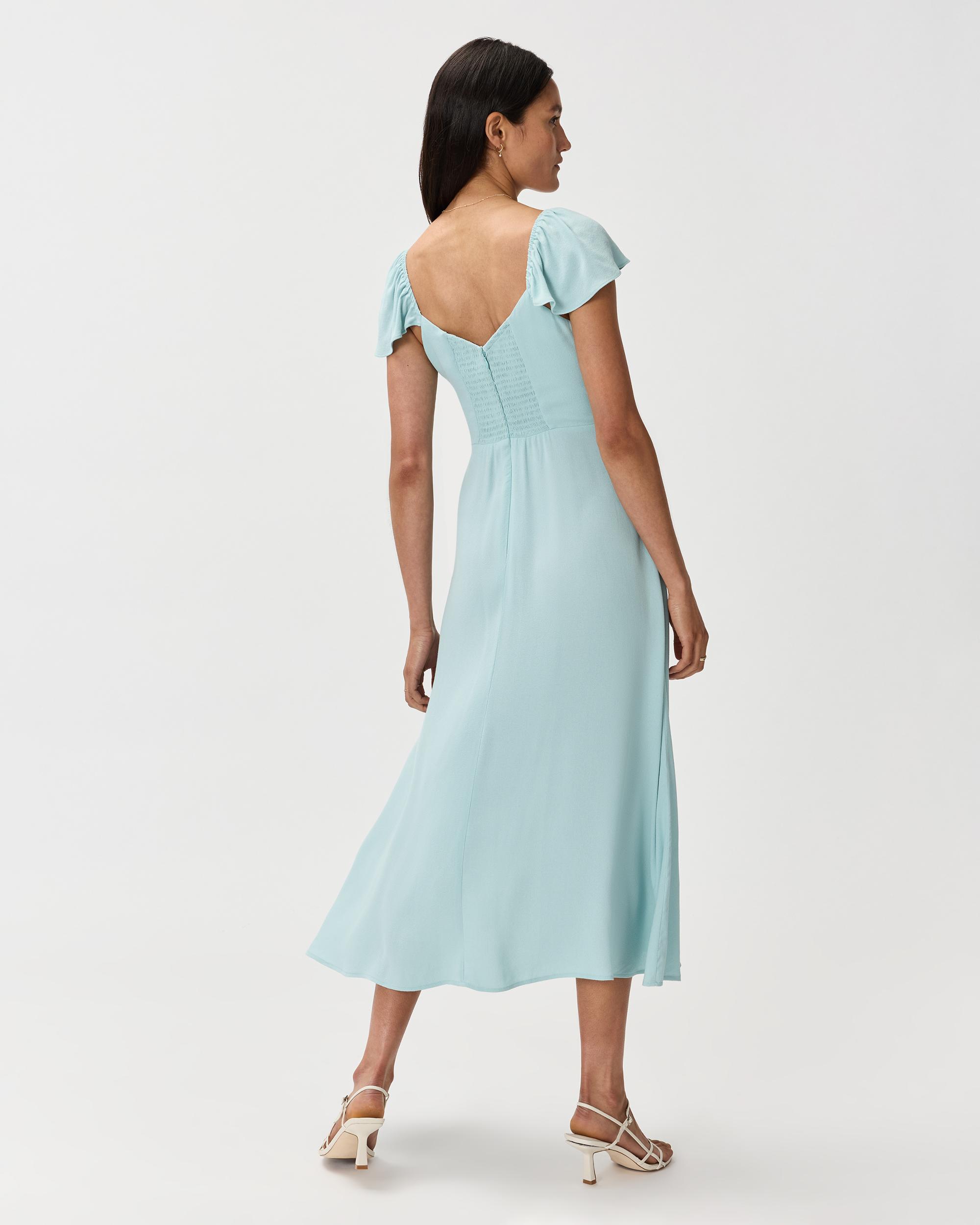 Quince | Women's Lightweight Crepe Flutter Sleeve Midi Dress Size XS, Viscose Product Image