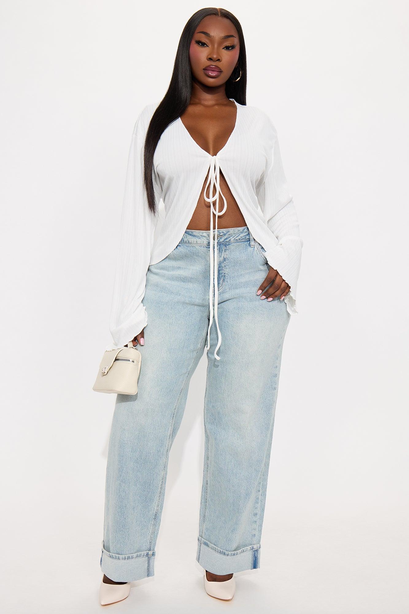 Sunset Cruise Long Sleeve Flyaway Top - Ivory Female Product Image