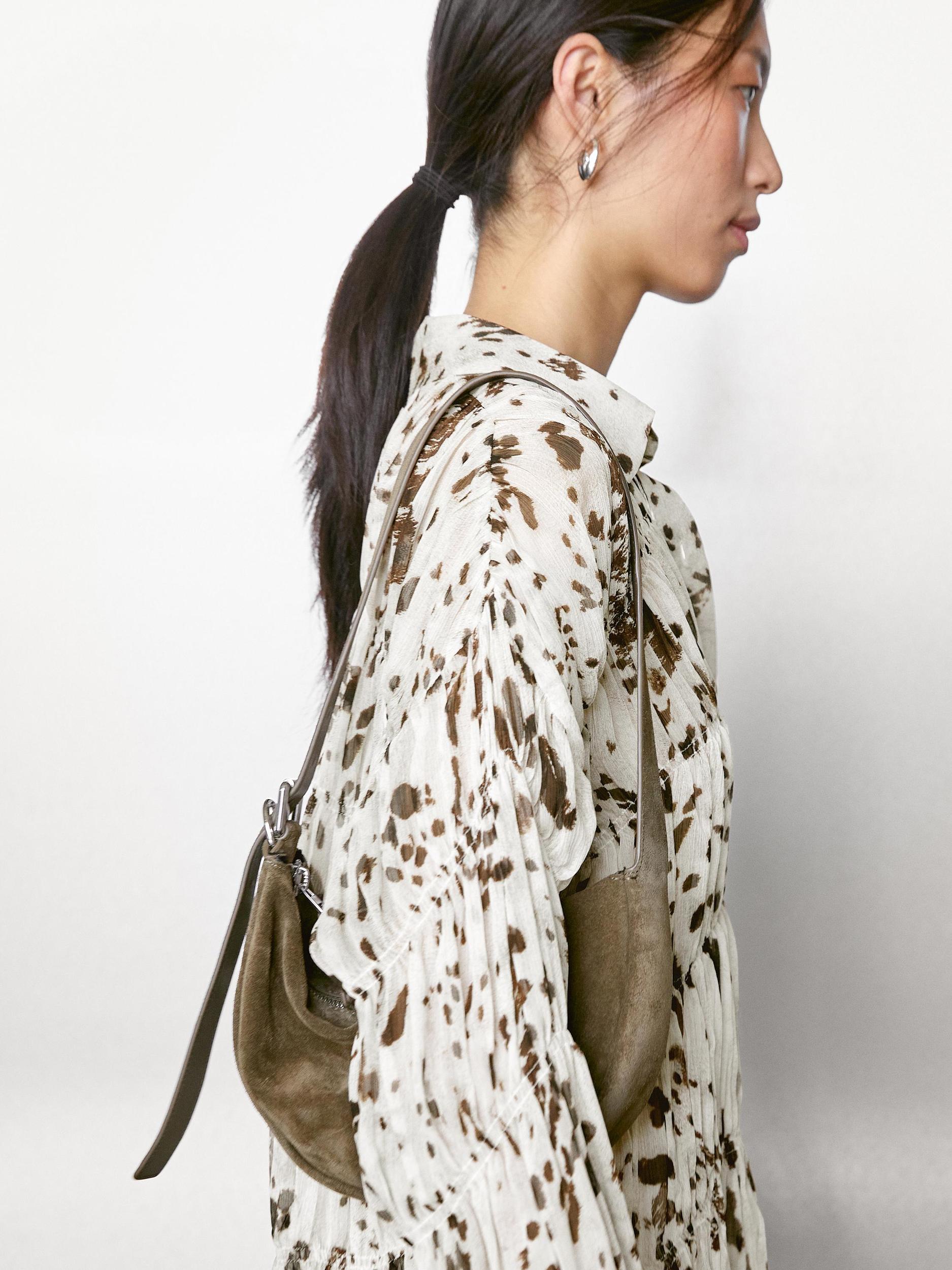 Cotton blend straight-leg cropped trousers Product Image