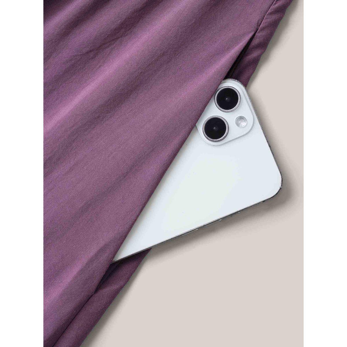 Plus Size Woven Crochet Floral Neckline Midi Dress Mauve Women V-neck Sleeveless Curvy BloomChic 30/6X Product Image