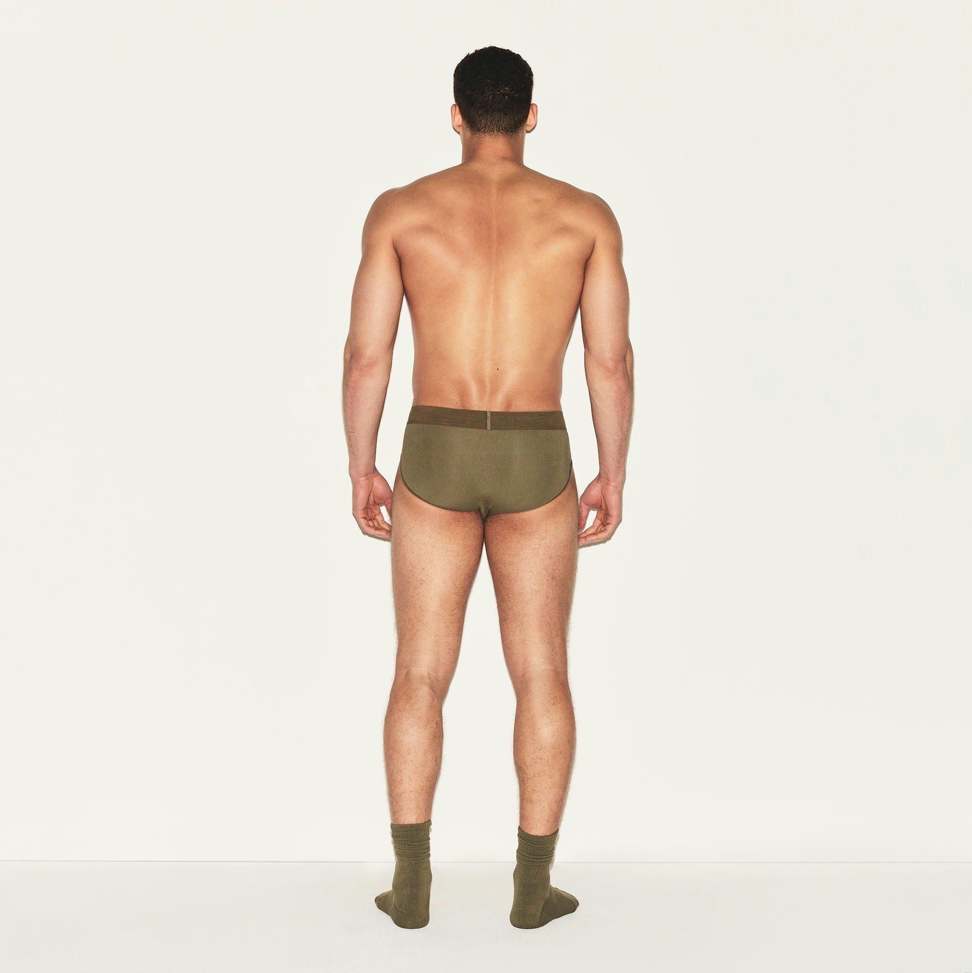 SKIMS COTTON MENS BRIEF 3-PACK | ARMY MULTI Product Image