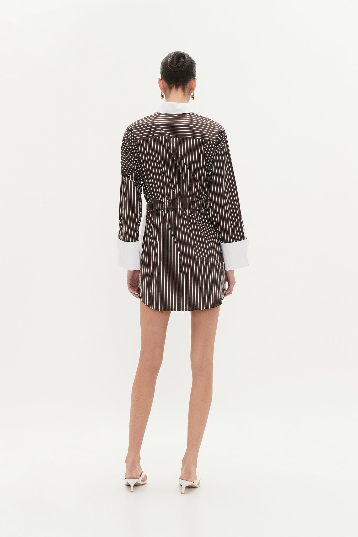 Palmer Striped Shirt Dress Product Image