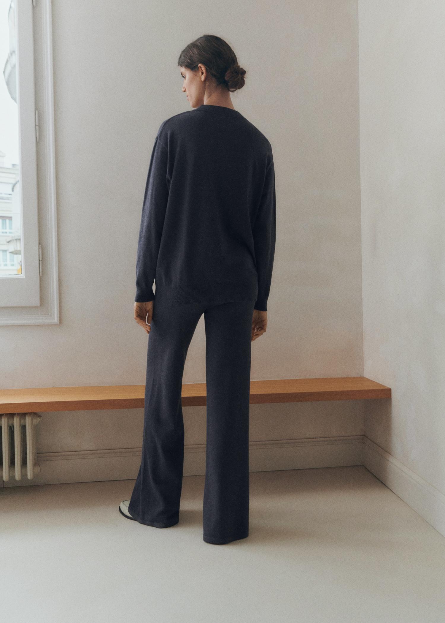 Wide-leg knitted maternity pants - Women | MANGO USA Product Image