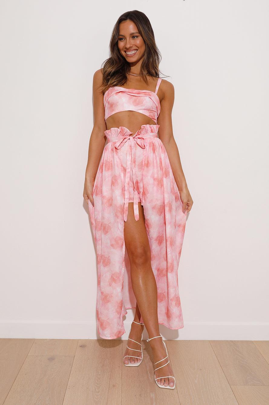 Drinks Flowing Crop Top Pink Product Image